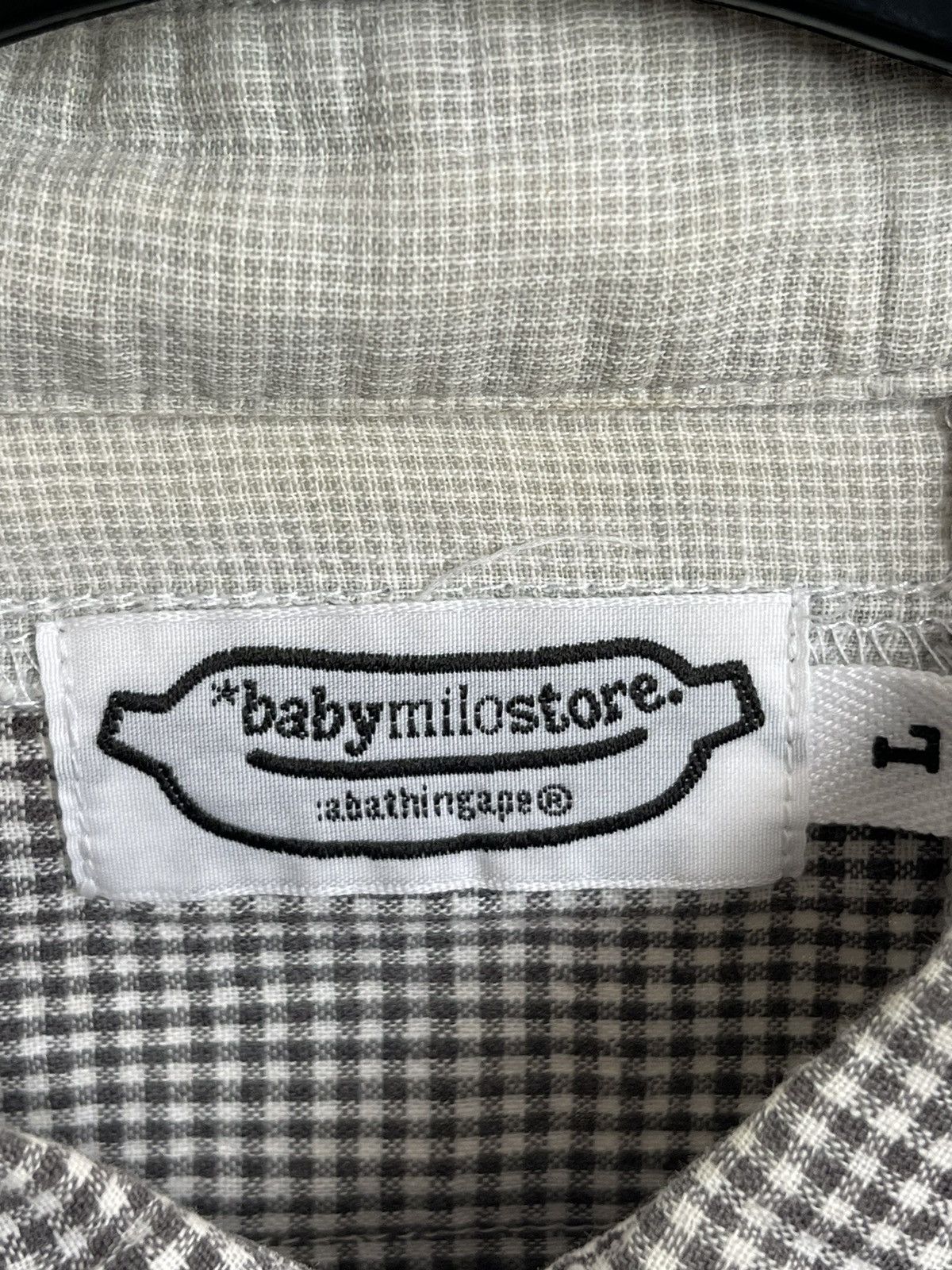 Vintage Baby Milo Store Bape Patchwork Button Longsleeve Shirt Size US L / EU 52-54 / 3 - 6 Thumbnail