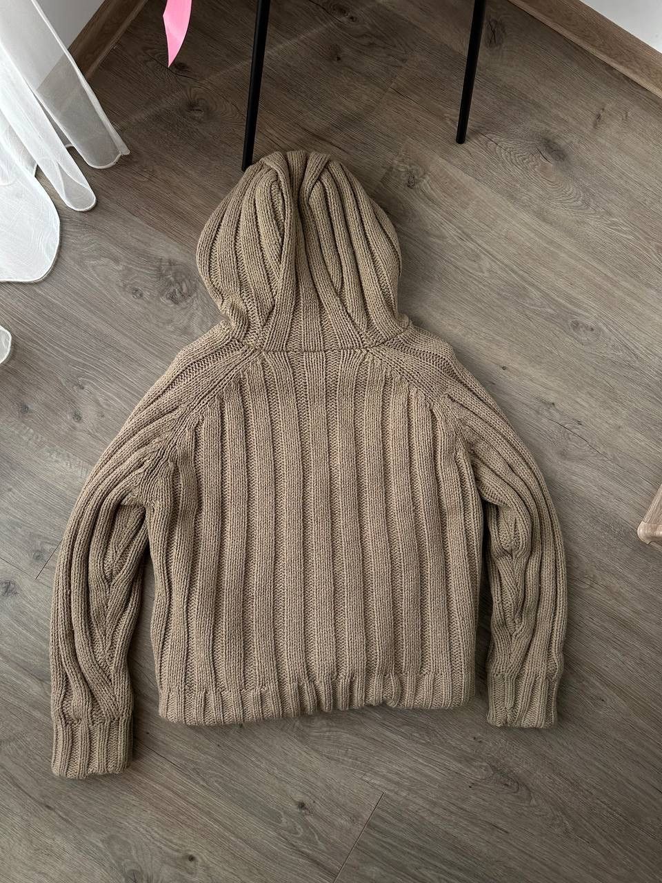 Japanese Brand × Schott × Vintage Vintage Schott NYC Faux Fur Beige Ribbed Knit Sweater Jacket Size US M / EU 48-50 / 2 - 17 Thumbnail