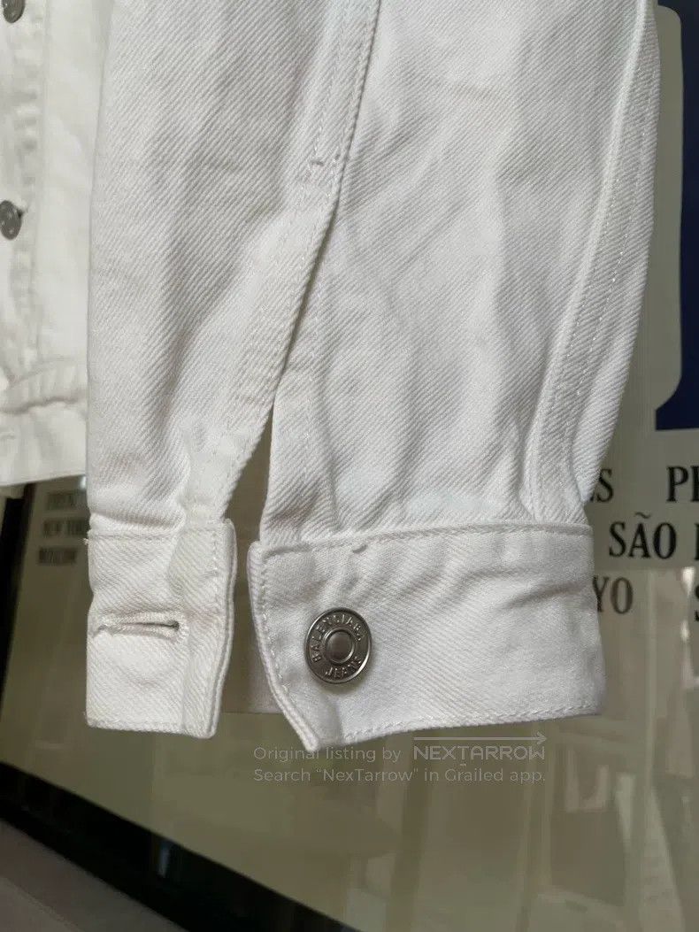 Balenciaga Balenciaga White Denim Jacket Vest Logo Embroidery Size US S / EU 44-46 / 1 - 7 Thumbnail