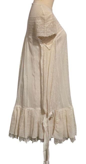 Jonathan Simkhai White Embroidered Cold Shoulder Mini Dress Size XXS / US 00 / IT 34 - 3 Thumbnail