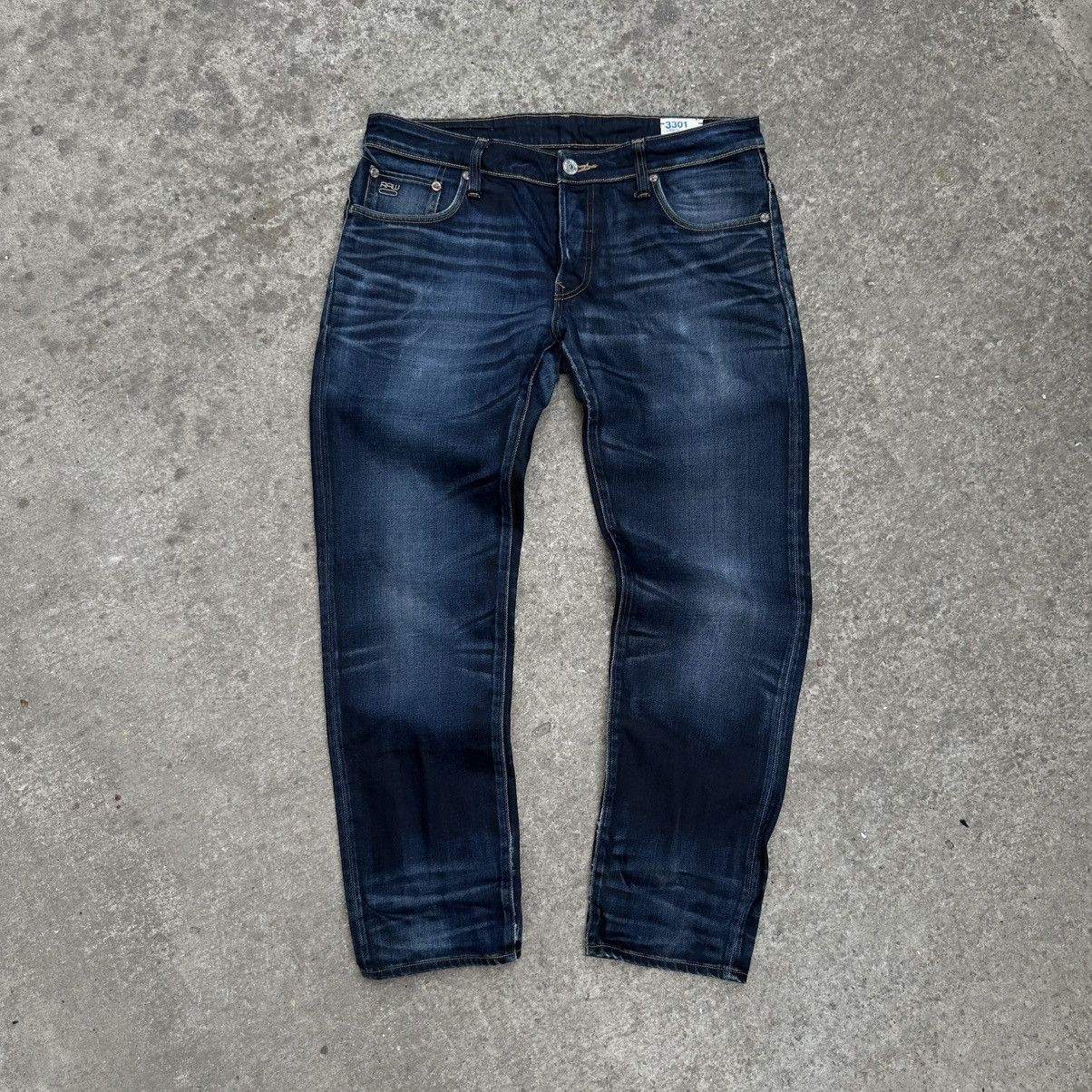 G-Star Vintage G-Star Raw 3301 W34xL30 Jeans Used Y2K 00s Crazy Size US 34 / EU 50 - 2 Thumbnail