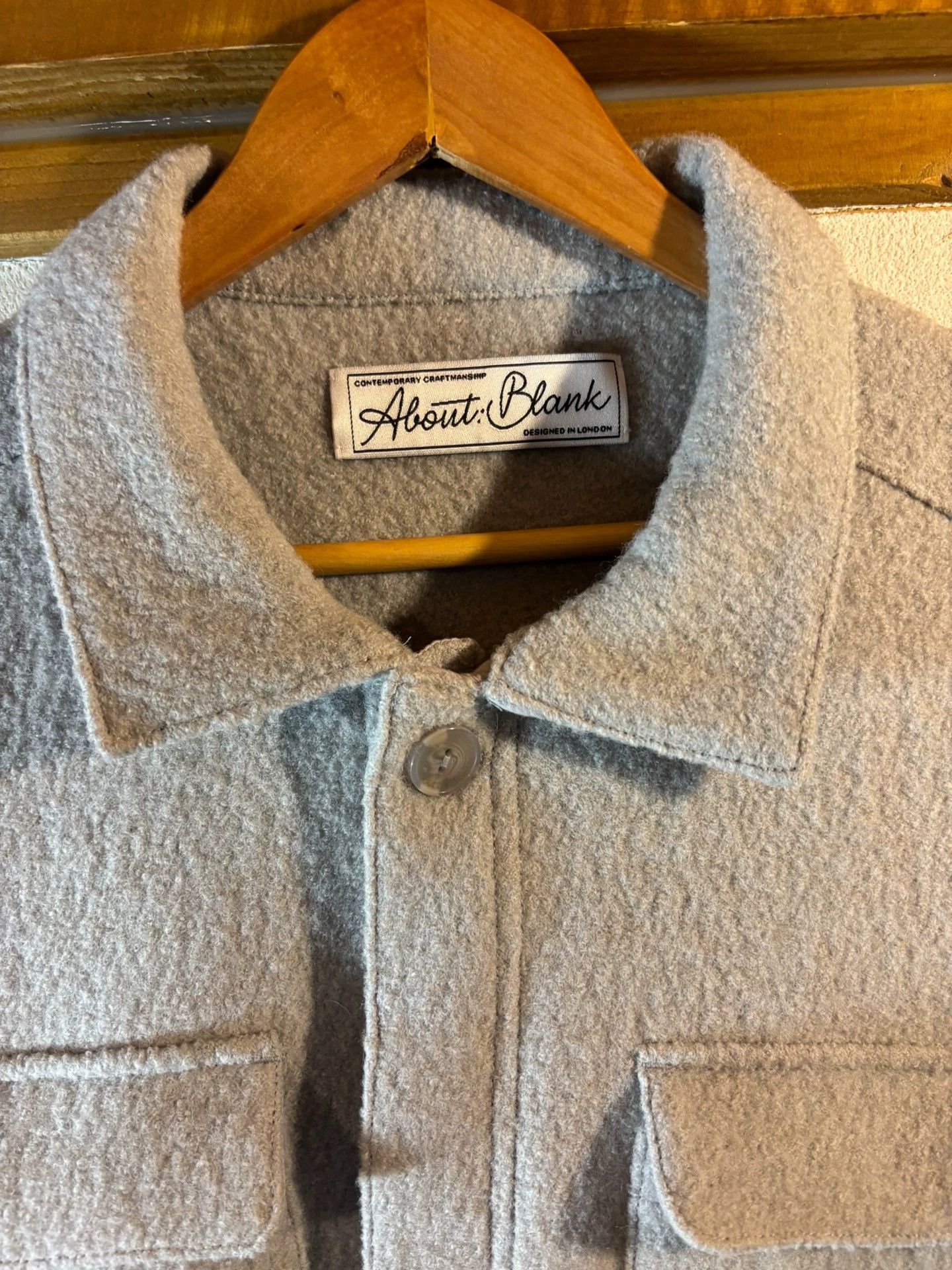 About:Blank about blank compressed wool short wide smoke gray L Size US L / EU 52-54 / 3 - 2 Thumbnail