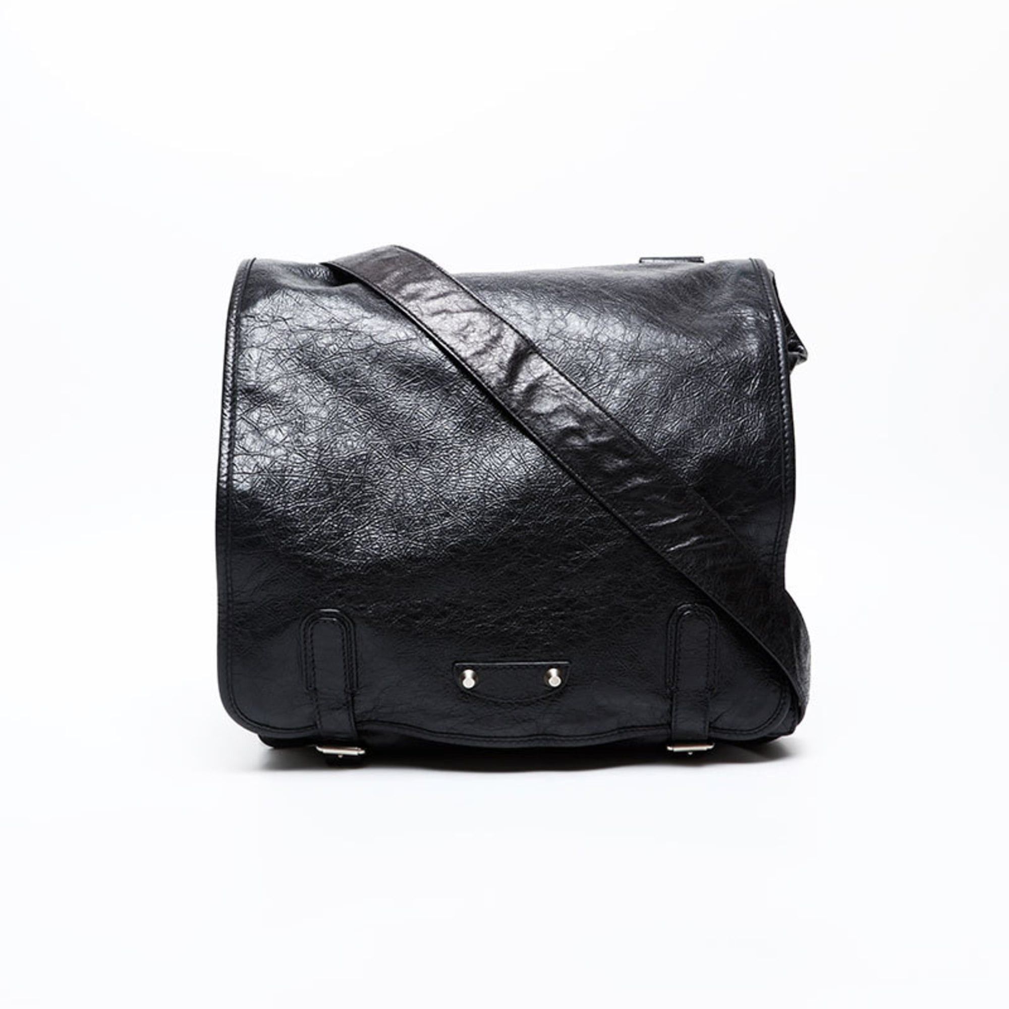 Balenciaga Balenciaga Motocross Classic Leather Shoulder Bag, Black, WS20608 Size ONE SIZE - 1 Thumbnail