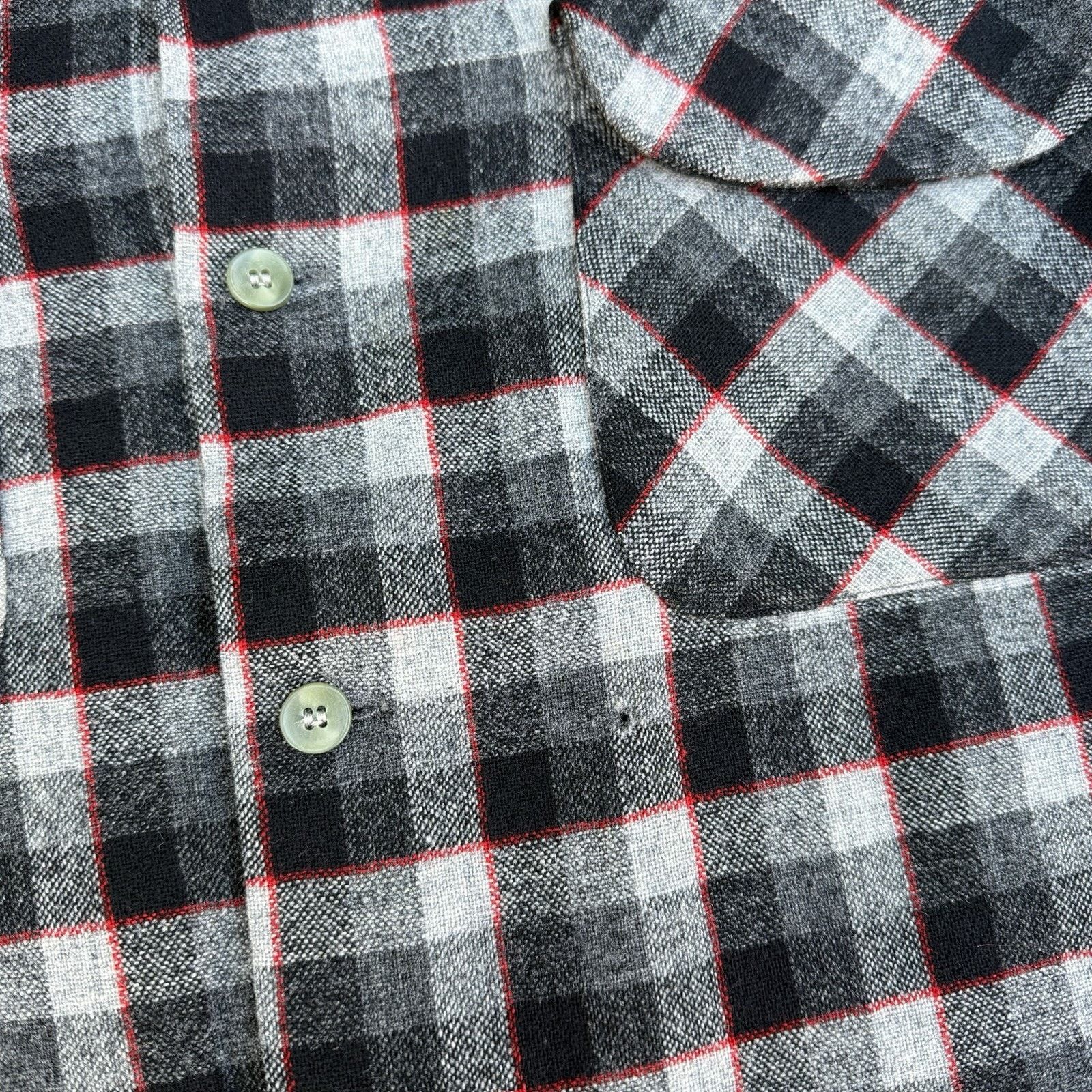 Pendleton × Vintage Vintage 60s Pendleton Plaid Wool Board Shirt Loop Collar Size US M / EU 48-50 / 2 - 3 Thumbnail