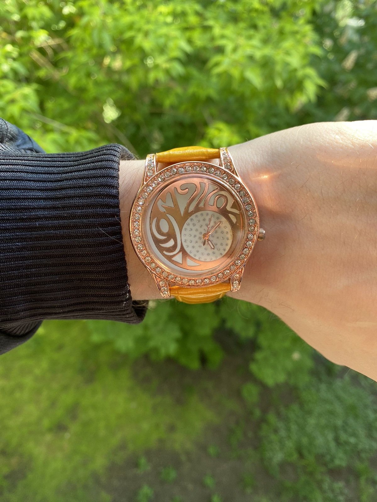 Japanese Brand × Jewelry × Vintage Glamour Watch with Yellow Strap - Elegance & Style Size ONE SIZE - 5 Thumbnail