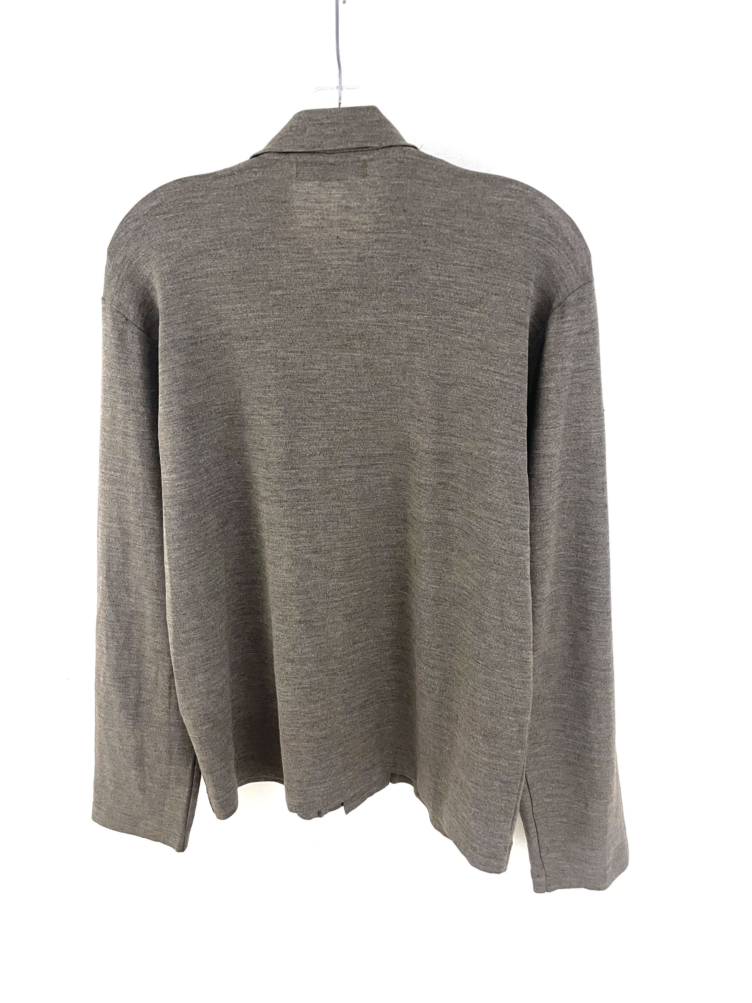 Yohji Yamamoto Contrast Stitch Wool Shirt Size US M / EU 48-50 / 2 - 8 Thumbnail