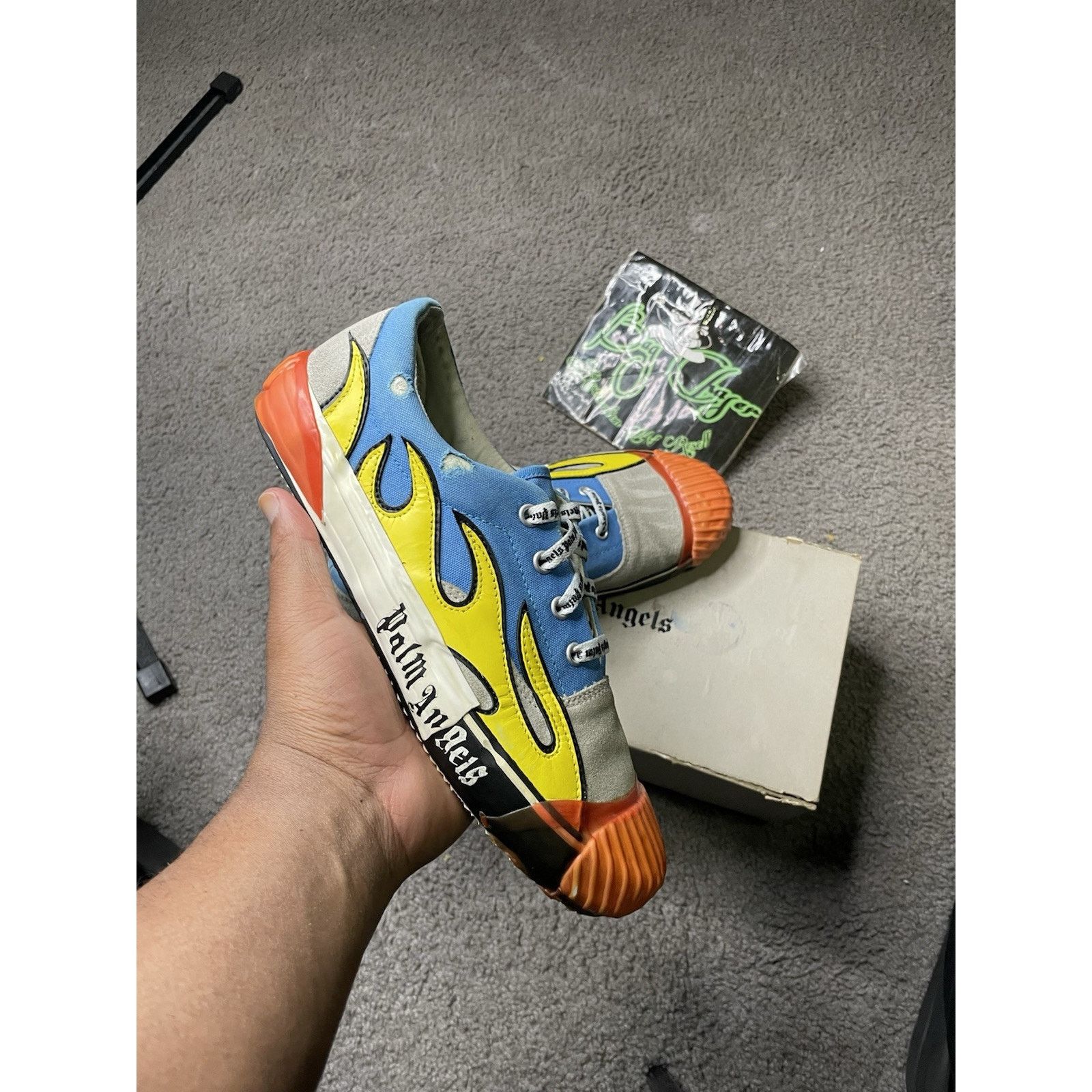 Palm Angels Size 9m/42EU-Palm Angels Flame Men's Shoes Multi Low Top Size US 9 / EU 42 - 1 Thumbnail