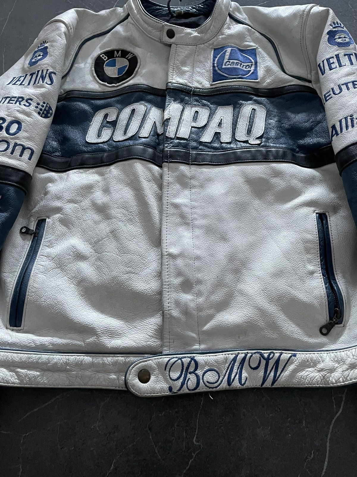 BMW × NASCAR Vintage Real Leather BMW Nascar Racing Jacket Size US XL / EU 56 / 4 - 4 Thumbnail