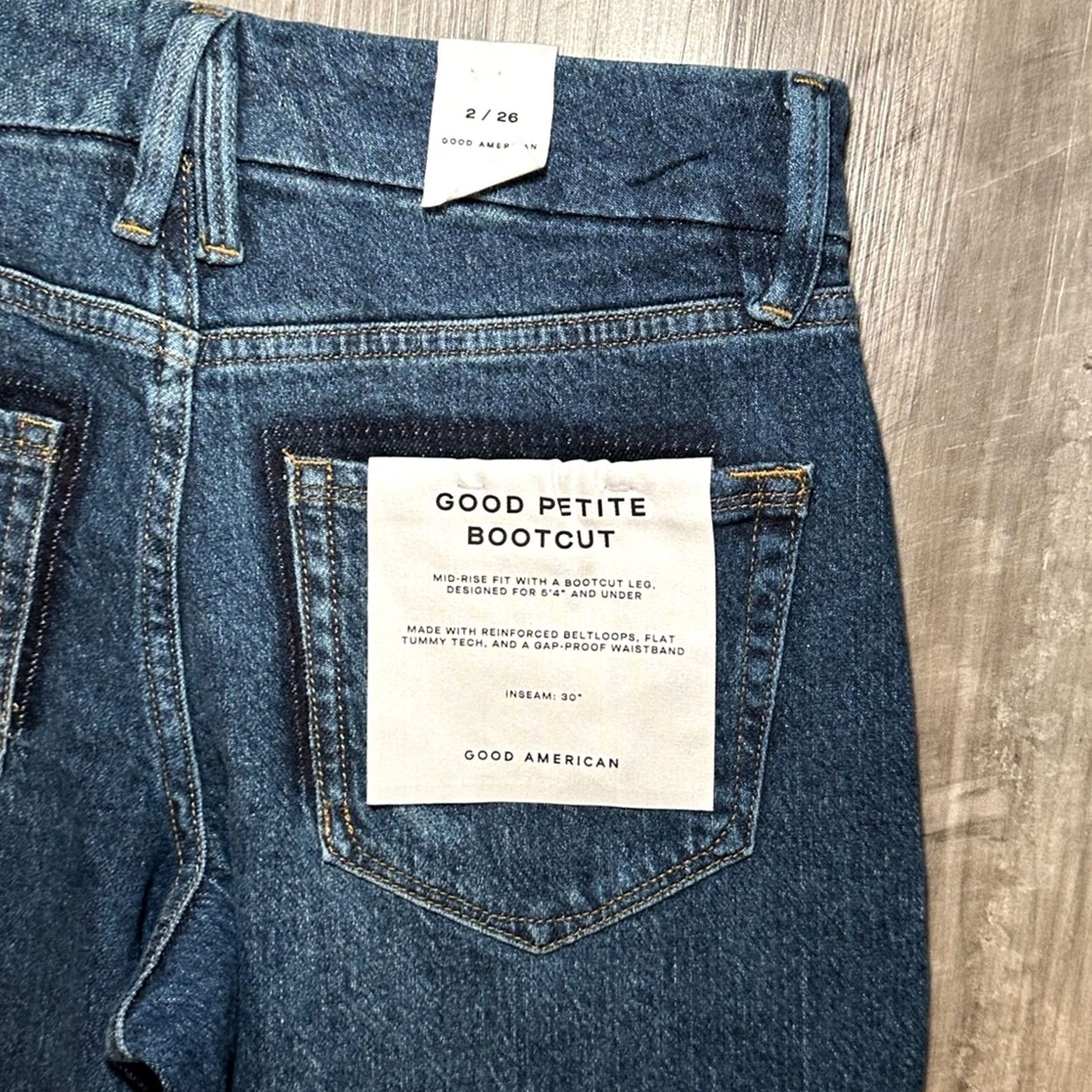 Good American Good American Jeans Bootcut Indigo Blue 2 Women's Regular 28 Inseam 28.5"} Size 26" / US 2 / IT 38 - 4 Thumbnail