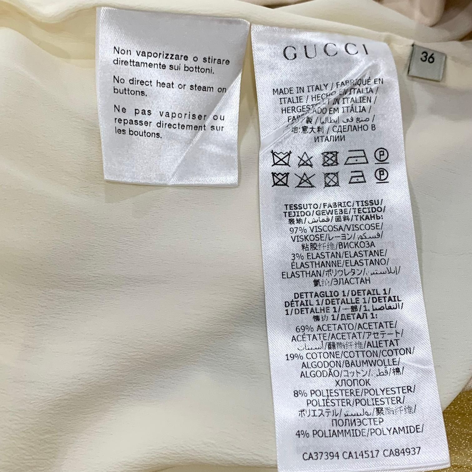 Gucci Gucci Womens Apricot Pink Braided Design Mid-Waist Casual Pa Size 36" / US 14 / IT 50 - 4 Thumbnail