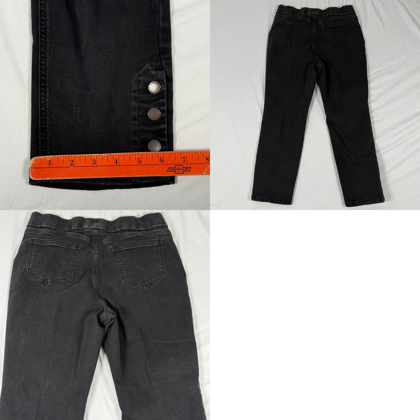 Liz Claiborne Liz Claiborne Jegging Amber Pull-On Black 12 Slim Ankle 25in Inseam Jeans Women’s Size 34" / US 12 / IT 48 - 8 Thumbnail