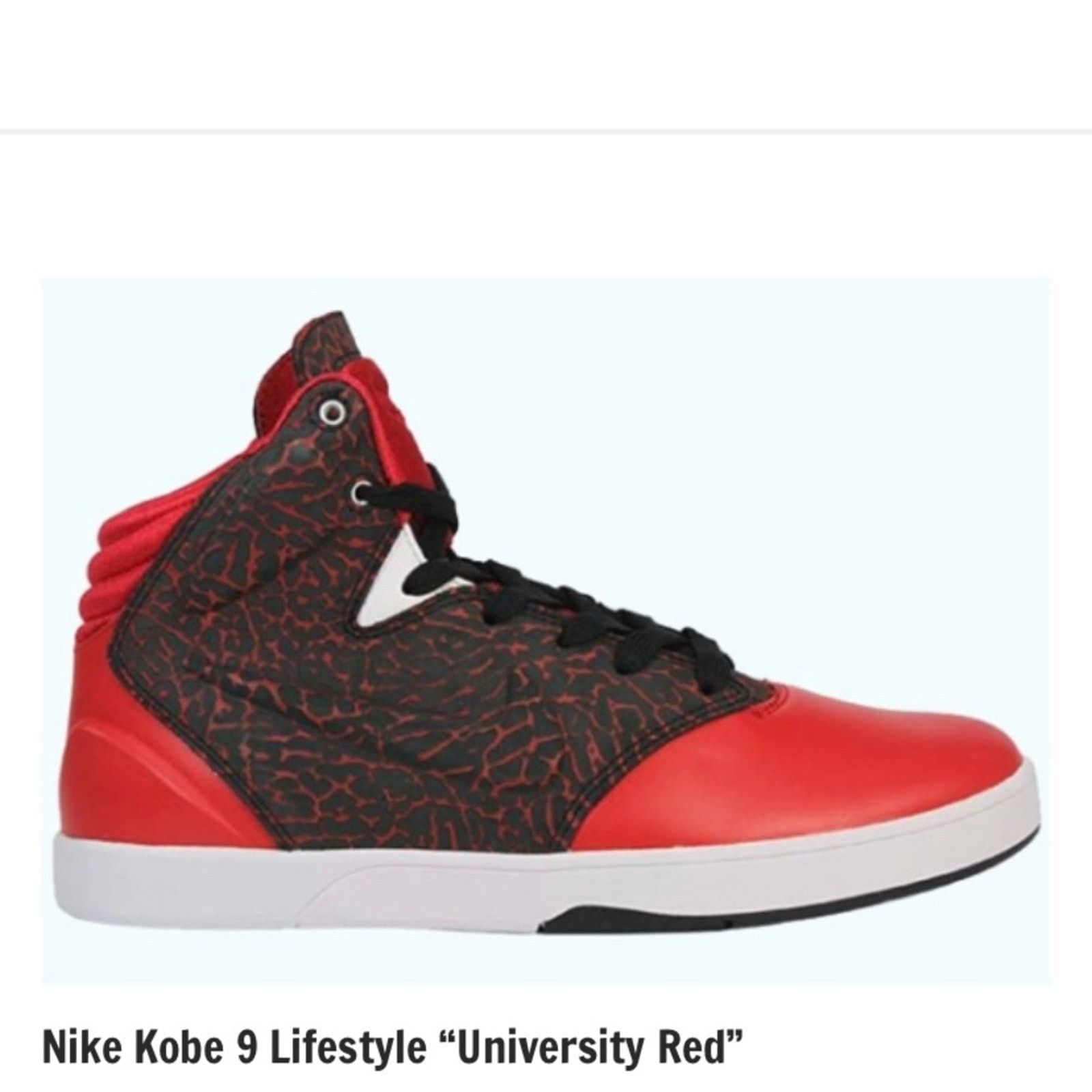 Nike NIKE KOBE 9 LIFESTYLE UNIVERSITY RED CEMENT 2014 LIKE NEW Size US 11 / EU 44 - 1 Thumbnail