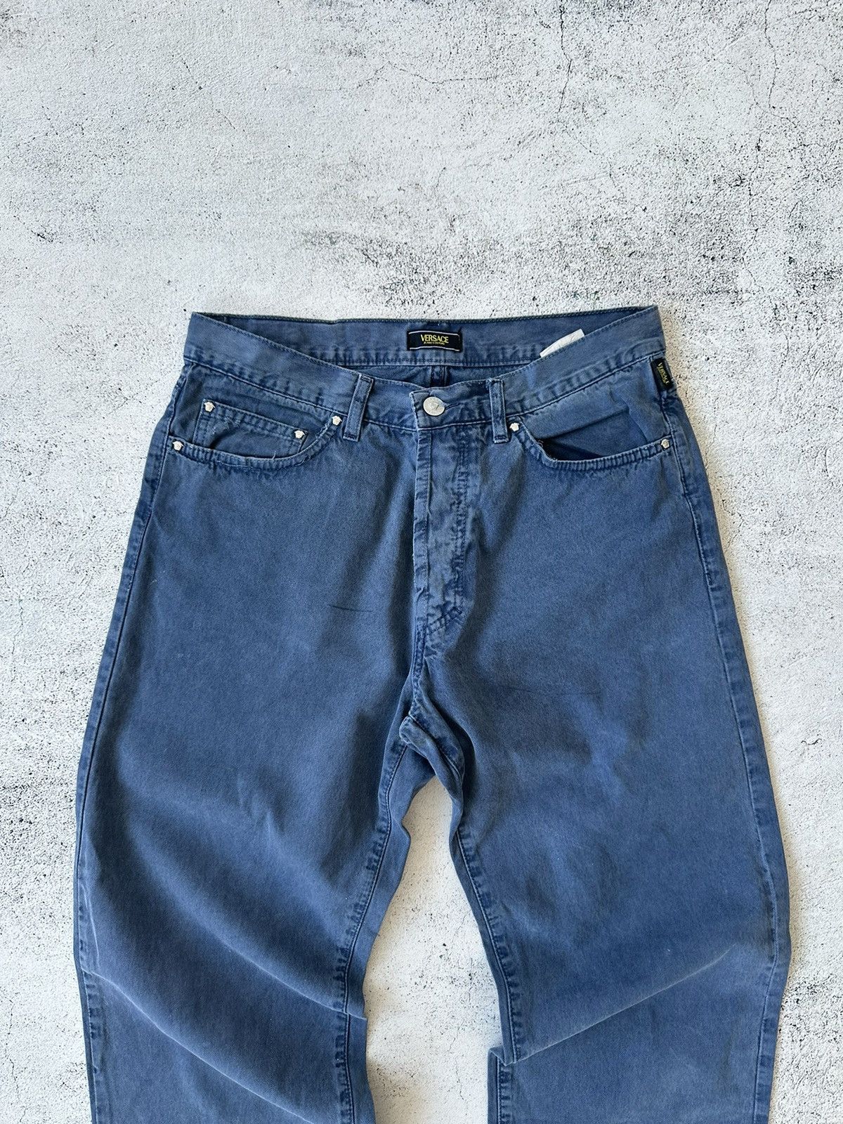 Versace × Versace Jeans Couture × Vintage Vintage Versace Jeans Couture Washed Pants Size US 29 - 4 Thumbnail