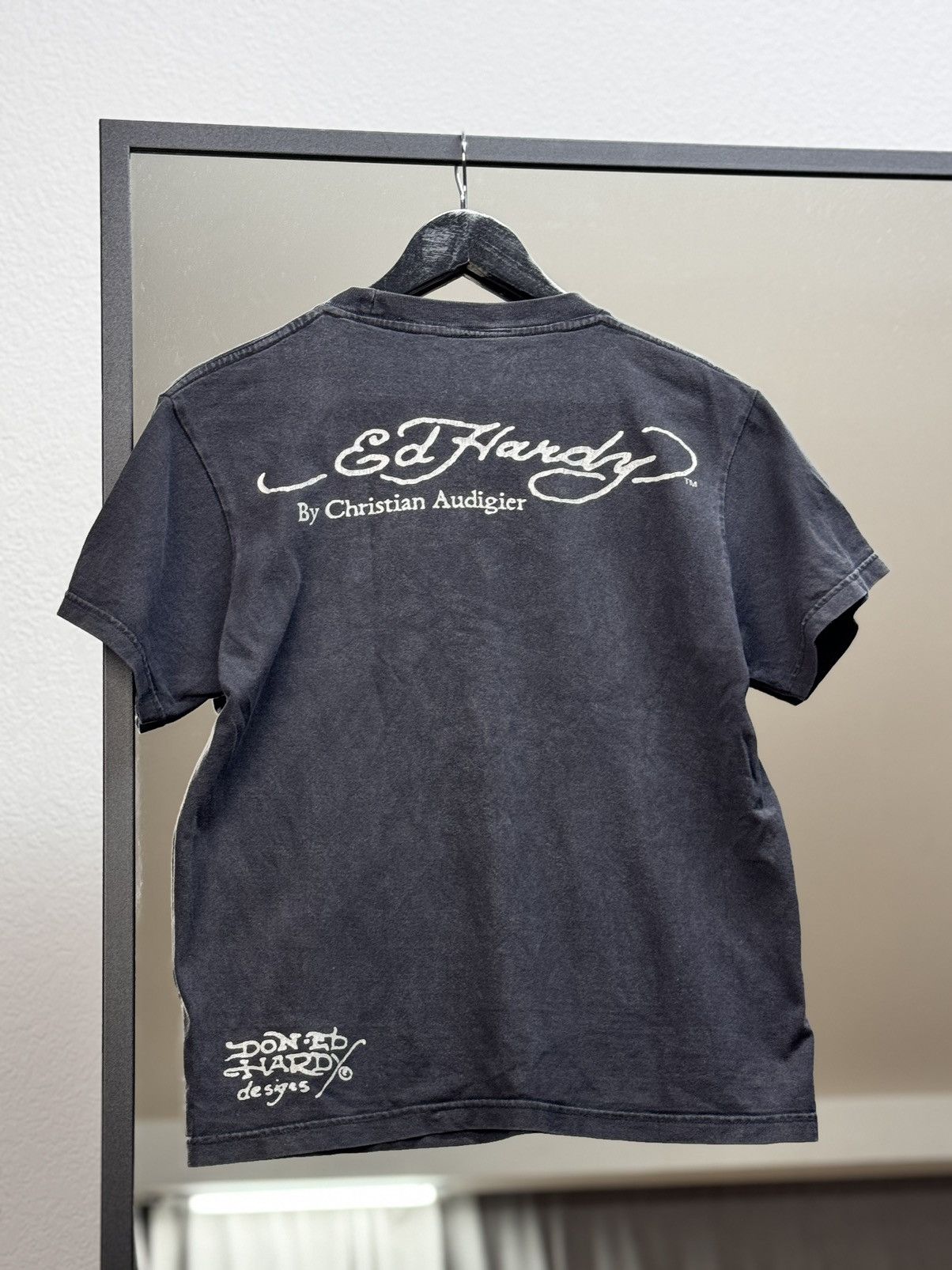 Ed Hardy × Vintage Vintage Ed Hardy women's tee rare logo skull brown size S Size S / US 4 / IT 40 - 8 Thumbnail