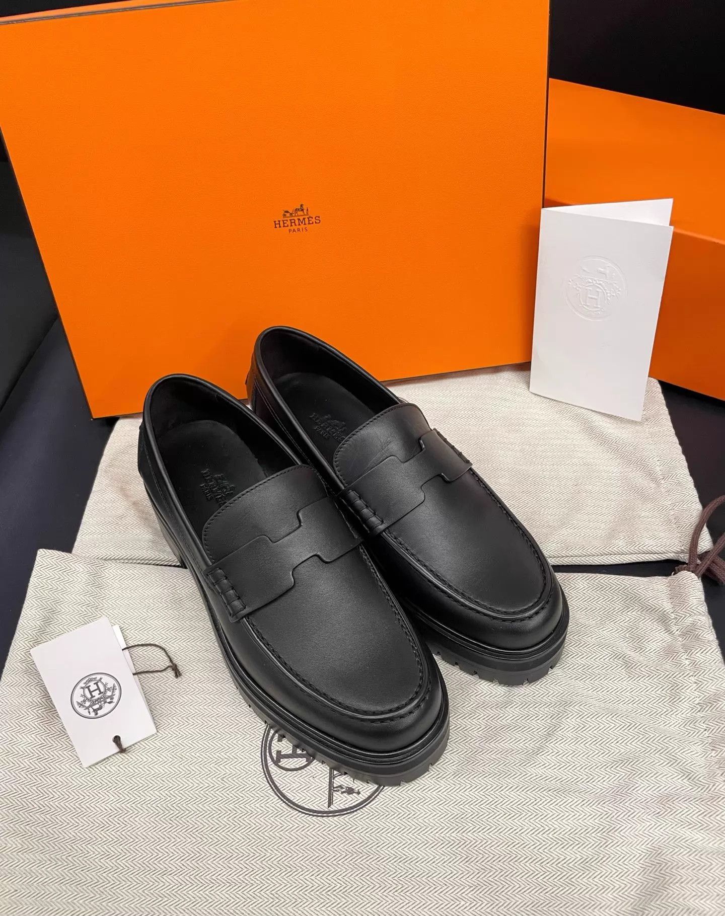 Hermes Hermès Full Lambskin Platform Loafer 35 Comfy Size US 4.5 / IT 34.5 - 3 Thumbnail