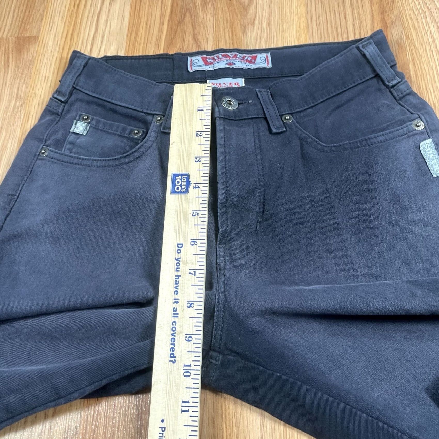Silver Jeans Co. Silver Jeans Capri Womens 24 Waist Black Stretch Crop Denim Cotton Spandex Jeans Size 42" / US 20 - 7 Thumbnail