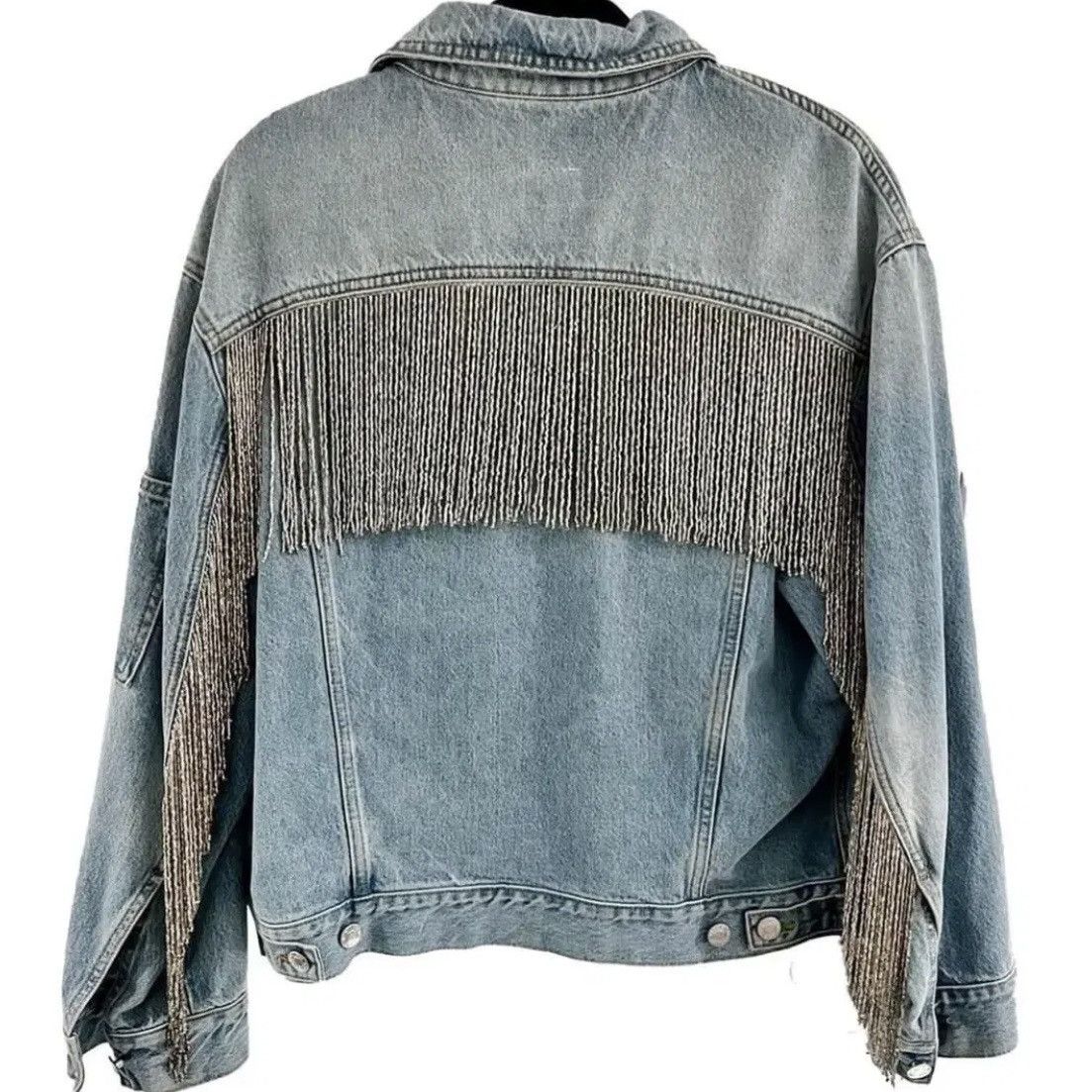 Helmut Lang Helmut Lang Fringe Denim Jacket Size US M / EU 48-50 / 2 - 1 Thumbnail