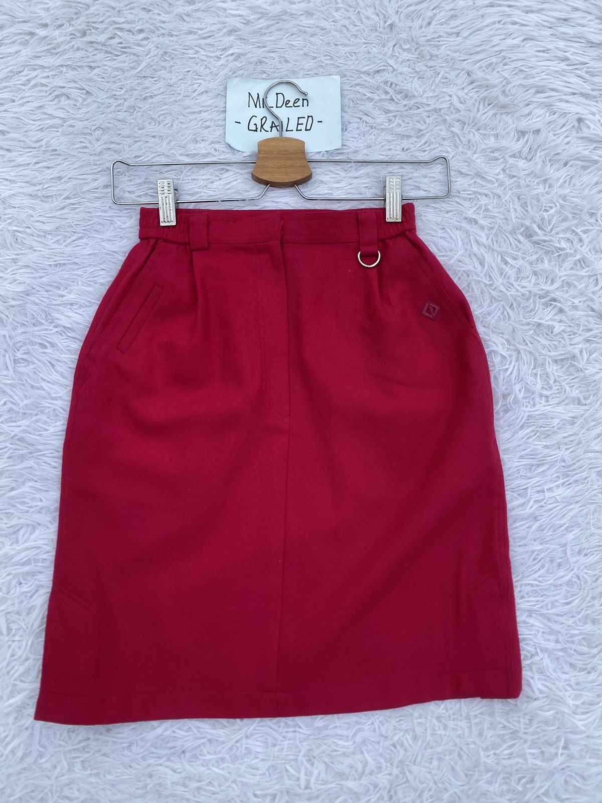 Christian Dior Monsieur Rare Vintage 90s Christian Dior Red Skirt Size 27" / US 4 / IT 40 - 4 Thumbnail
