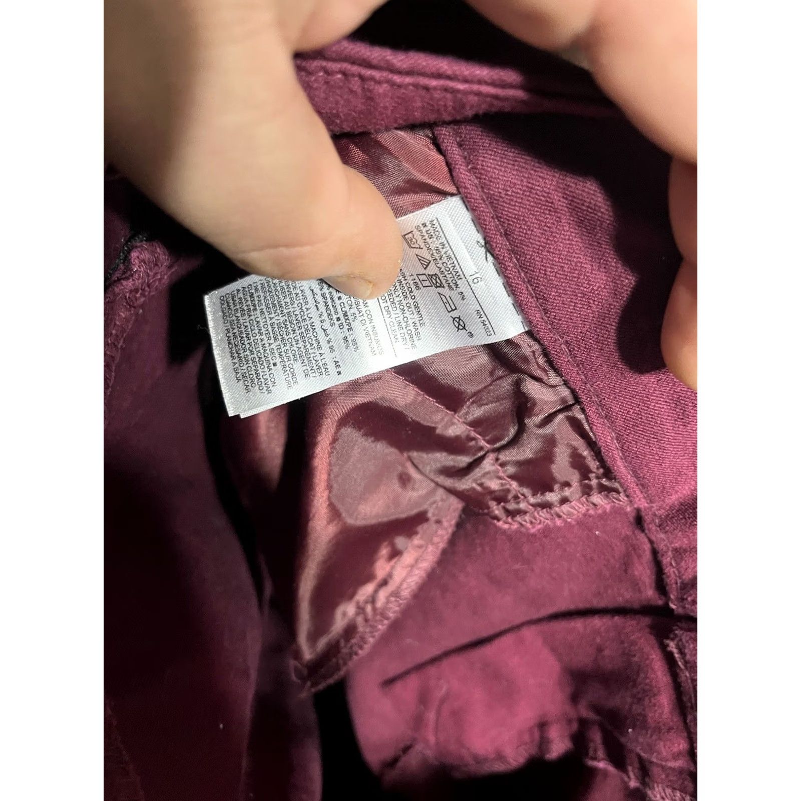 Old Navy Old Navy Pixie Pants Women Size 16 Maroon High Rise Secret Size 38" / US 16 / IT 52 - 6 Thumbnail