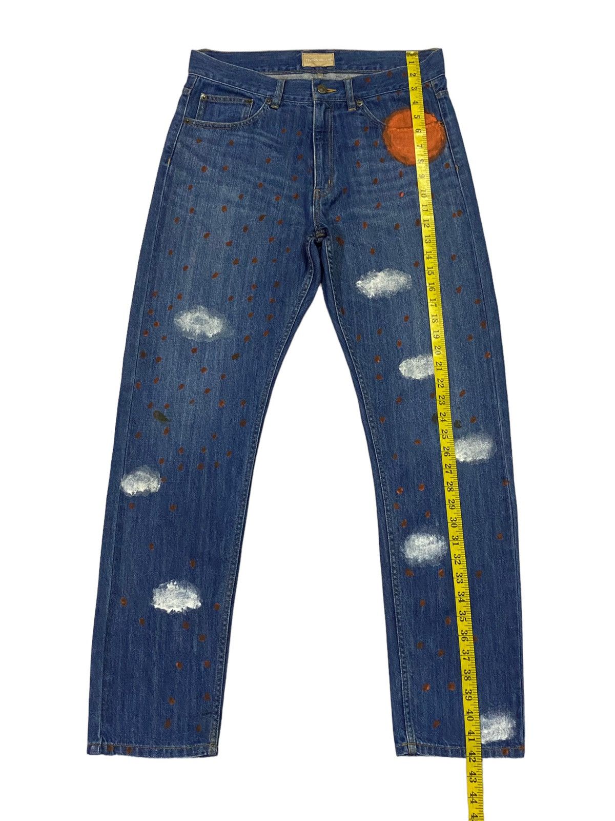 Issey Miyake Tsumori Chisato By Issey Miyake All Over Painted Art Denim Size US 31 - 6 Thumbnail