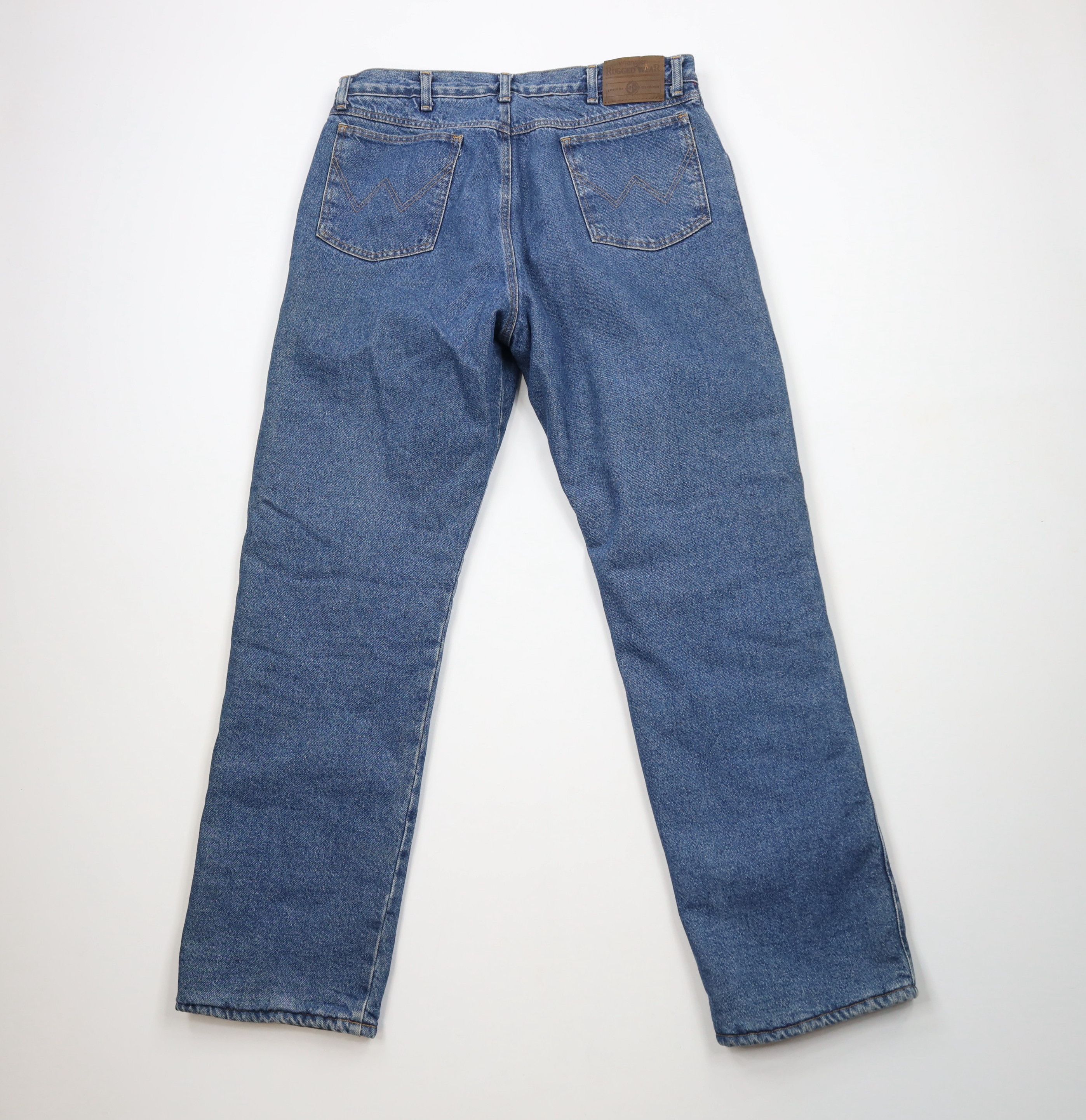Vintage × Wrangler Vintage Wrangler Heavyweight Fleece Lined Denim Jeans Blue Size US 36 / EU 52 - 12 Thumbnail