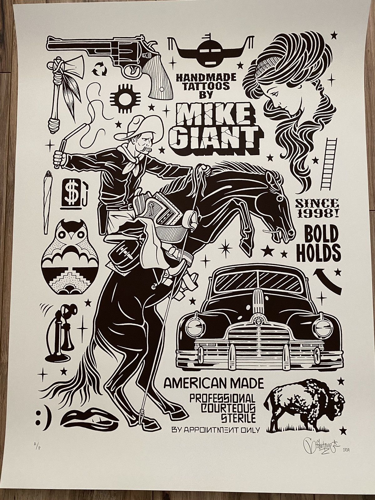 Rebel 8 × Streetwear Mike Giant signed Art Print rebel 8 FTC | Grailed