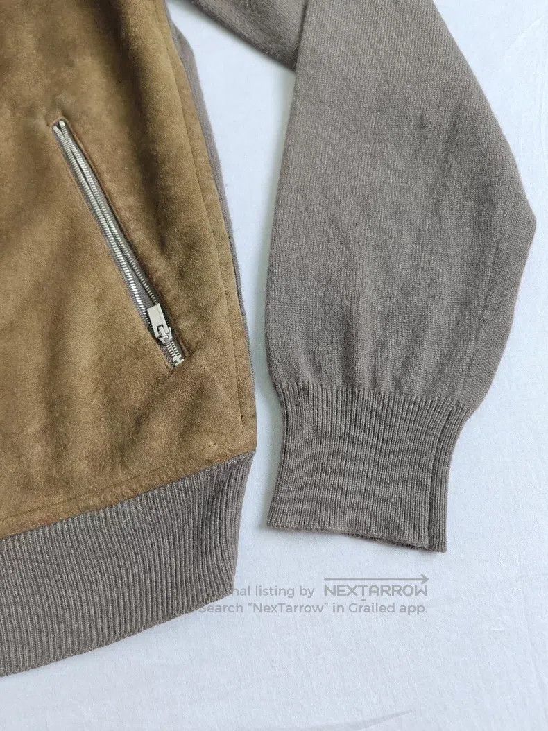 Hermes Hermes Men's leather jacket with knit part 100% cashmere Size US L / EU 52-54 / 3 - 8 Thumbnail
