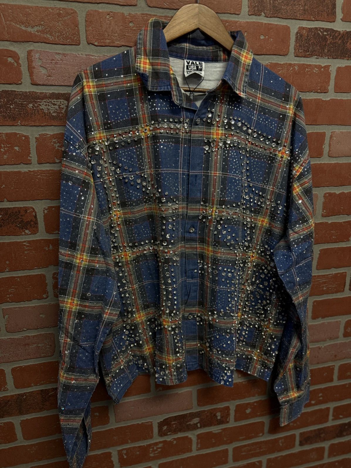 Vale Valley Crystal Flannel Long Sleeve Stones Size XXL (NEW) 💎 Size US XXL / EU 58 / 5 - 2 Thumbnail