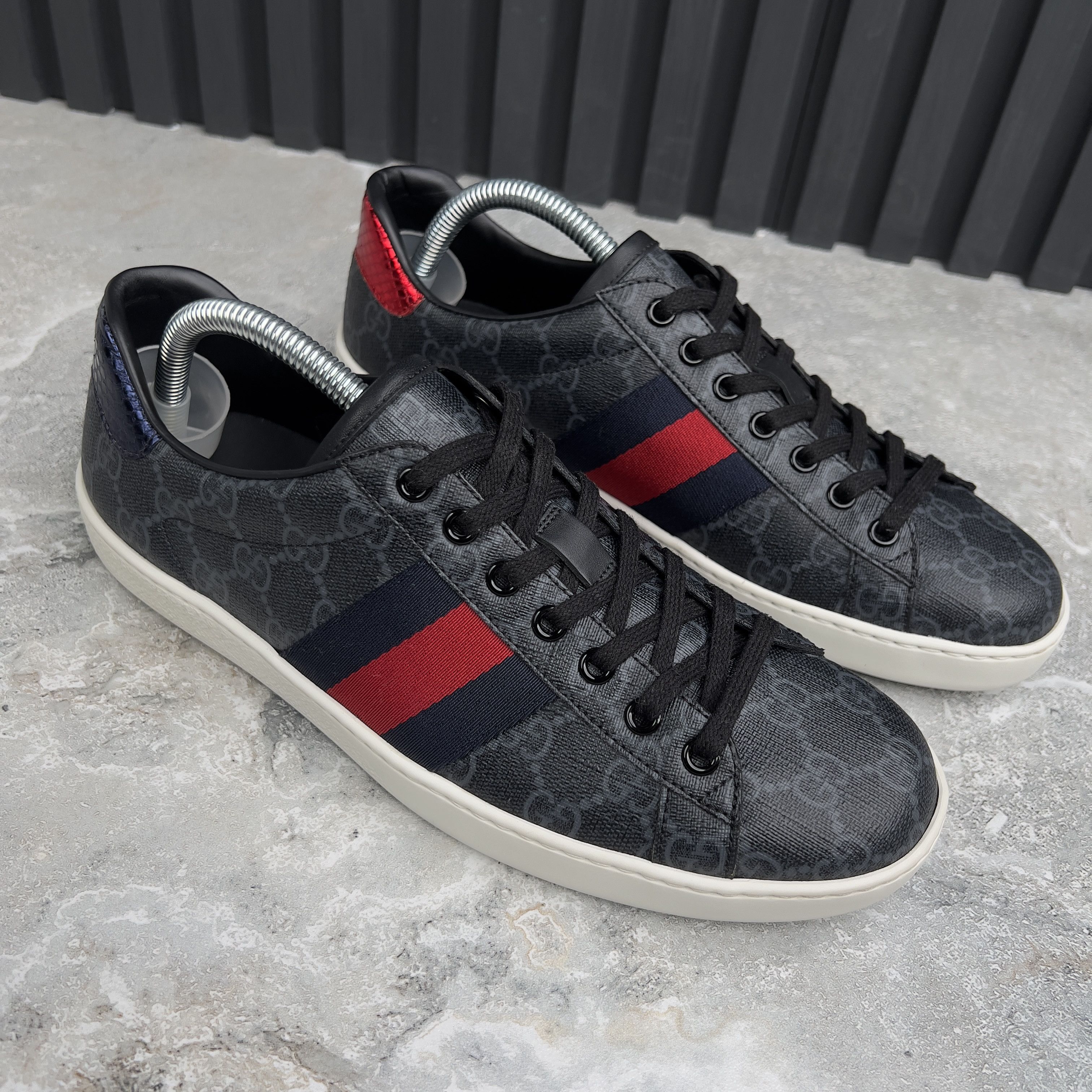 Gucci Gucci Ace Web GG Monogram Supreme Sneakers Leather Size US 7.5 / EU 40-41 - 5 Thumbnail