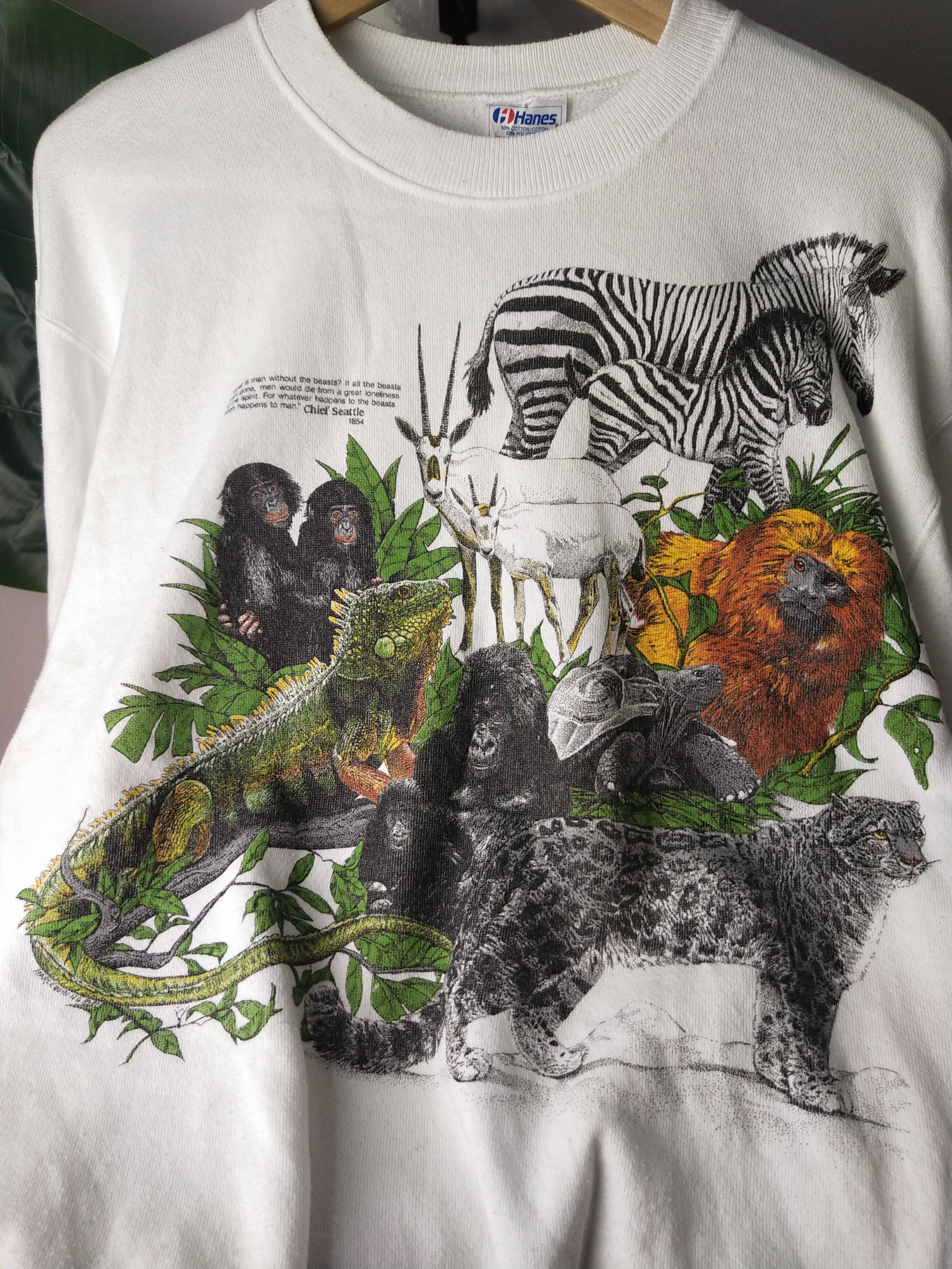 Habitat × Hanes × Vintage Vintage 80s Habitat x San diego Zoo x Marlequin @ 1987 Size US L / EU 52-54 / 3 - 2 Thumbnail