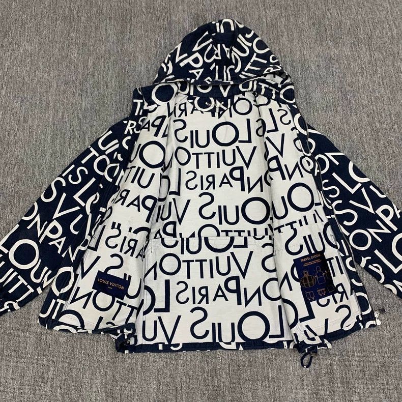 Louis Vuitton LOUIS VUITTON Blue Full Print Bombardment Jacket Size US L / EU 52-54 / 3 - 8 Thumbnail