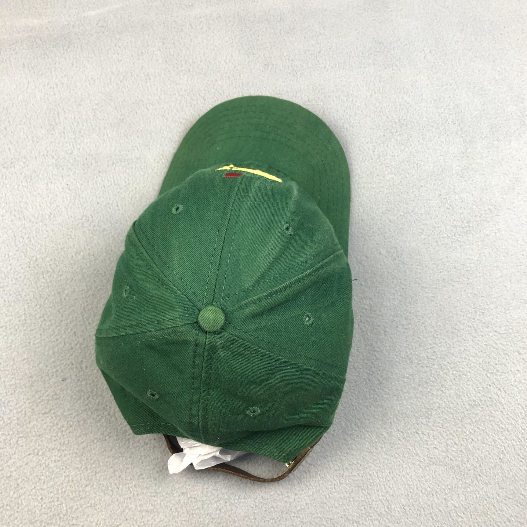 American Needle VINTAGE American Needle Masters Hat Green Leather Strap Back Golf 90s Men One Size Green Cotton Twill Hat Size ONE SIZE - 7 Thumbnail