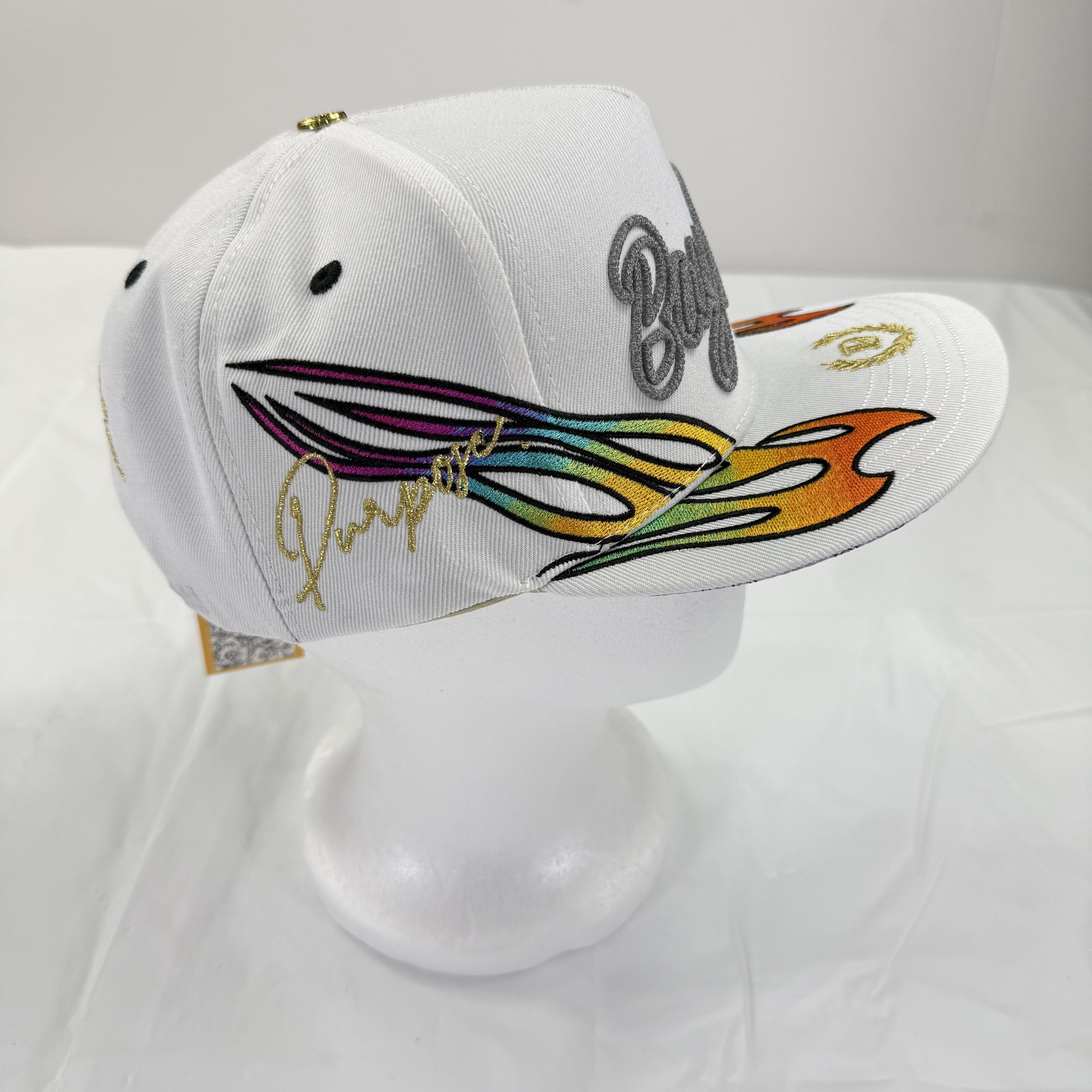 Other DVNIEL LUU Dreams Dont Sleep White Snapback Hat Flame Cap Size ONE SIZE - 2 Thumbnail