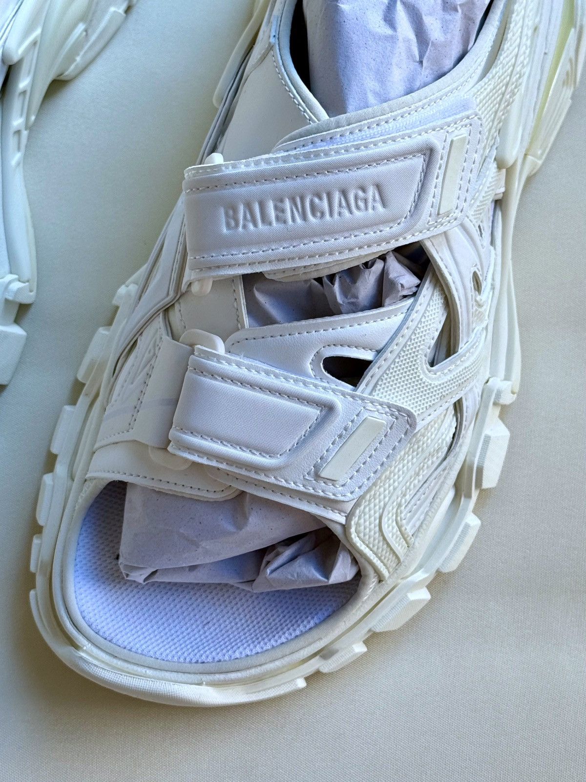 Balenciaga Balenciaga Track Sandal 'Triple White' Size US 9 / EU 42 - 4 Thumbnail