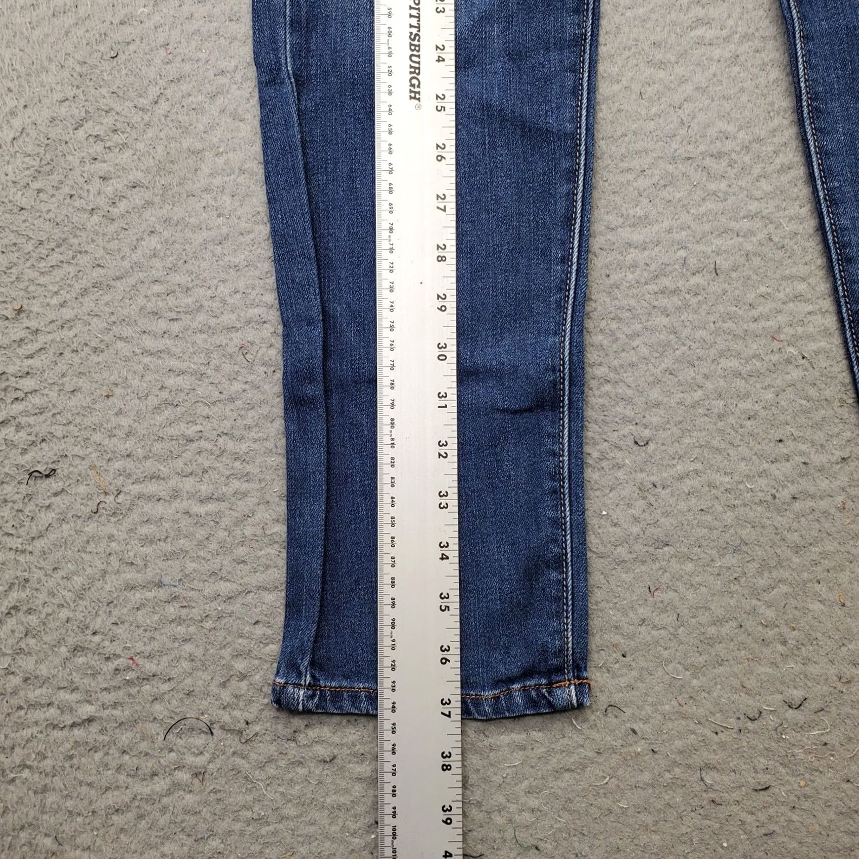 American Eagle Outfitters American Eagle Outfitters Skinny Jeans Womens 6 Blue Denim Stretch Whiskered Size 28" / US 6 / IT 42 - 3 Thumbnail