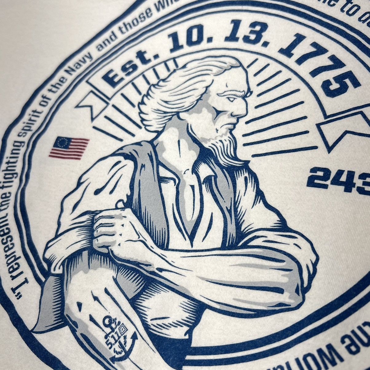 5.11 5.11 Tactical Tee Shirt Ivory Graphic USA Patriotic Anchor Size US L / EU 52-54 / 3 - 9 Thumbnail