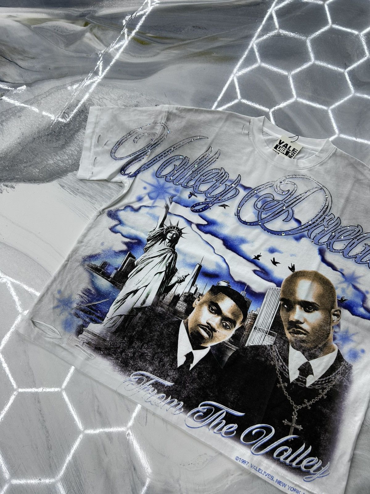 Vale Godfather Bling Tee White Belly DMX Nas Belly Size M