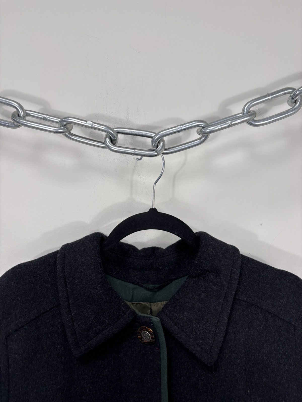 Other Vintage Lodenfrey Women’s Charcoal Grey Black Wool Coat Size L / US 10 / IT 46 - 7 Thumbnail
