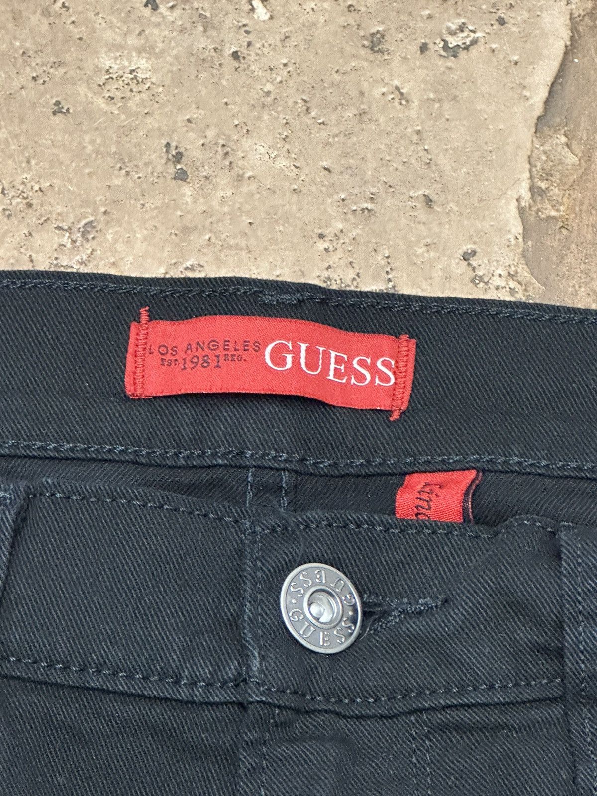 Guess Guess Men’s Black Denim Jeans Pants Lincoln Slim Straight Size US 34 / EU 50 - 2 Thumbnail