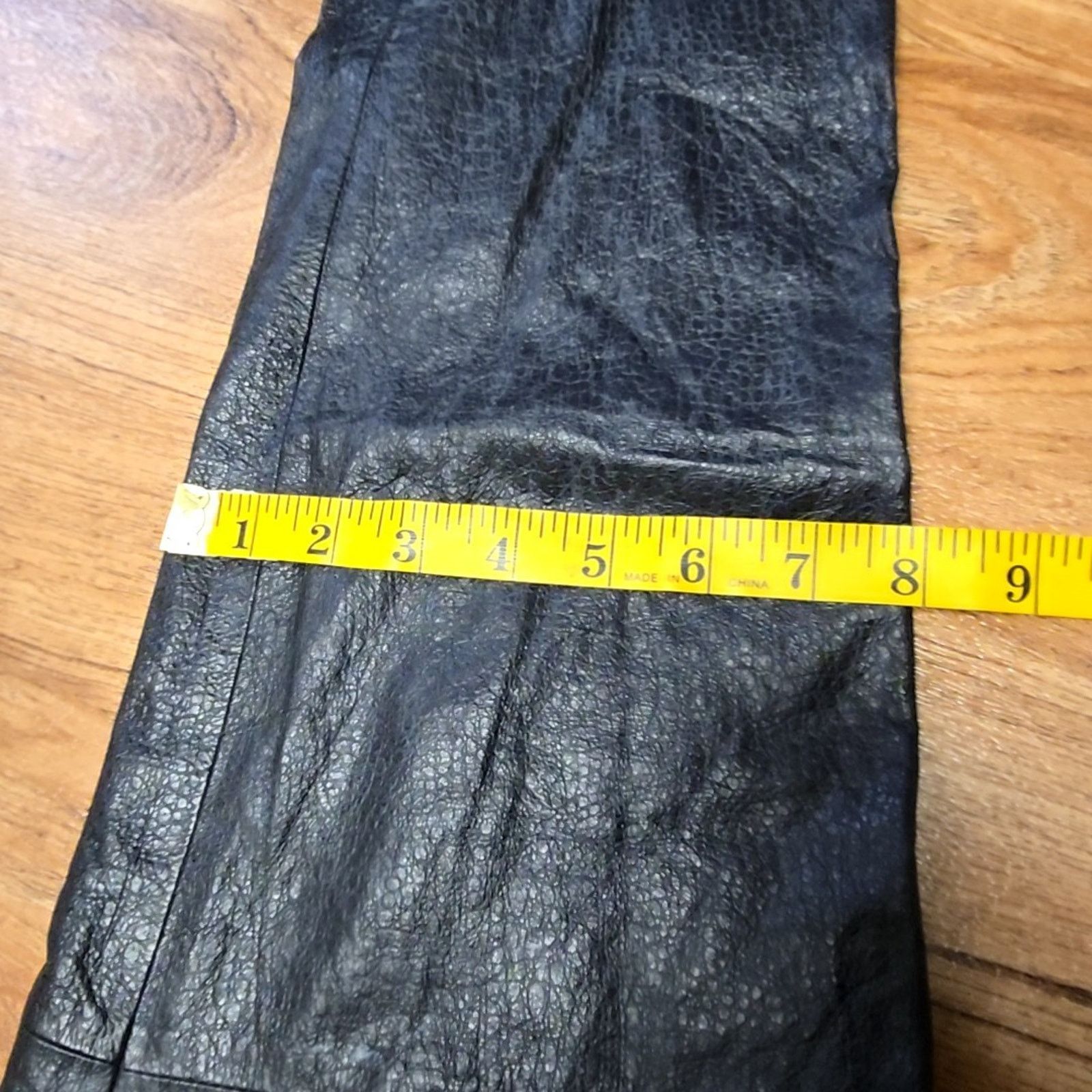 Vintage Vintage Omanti New York Genuine Leather Pants Black 12 90s Size 34" / US 12 / IT 48 - 16 Thumbnail