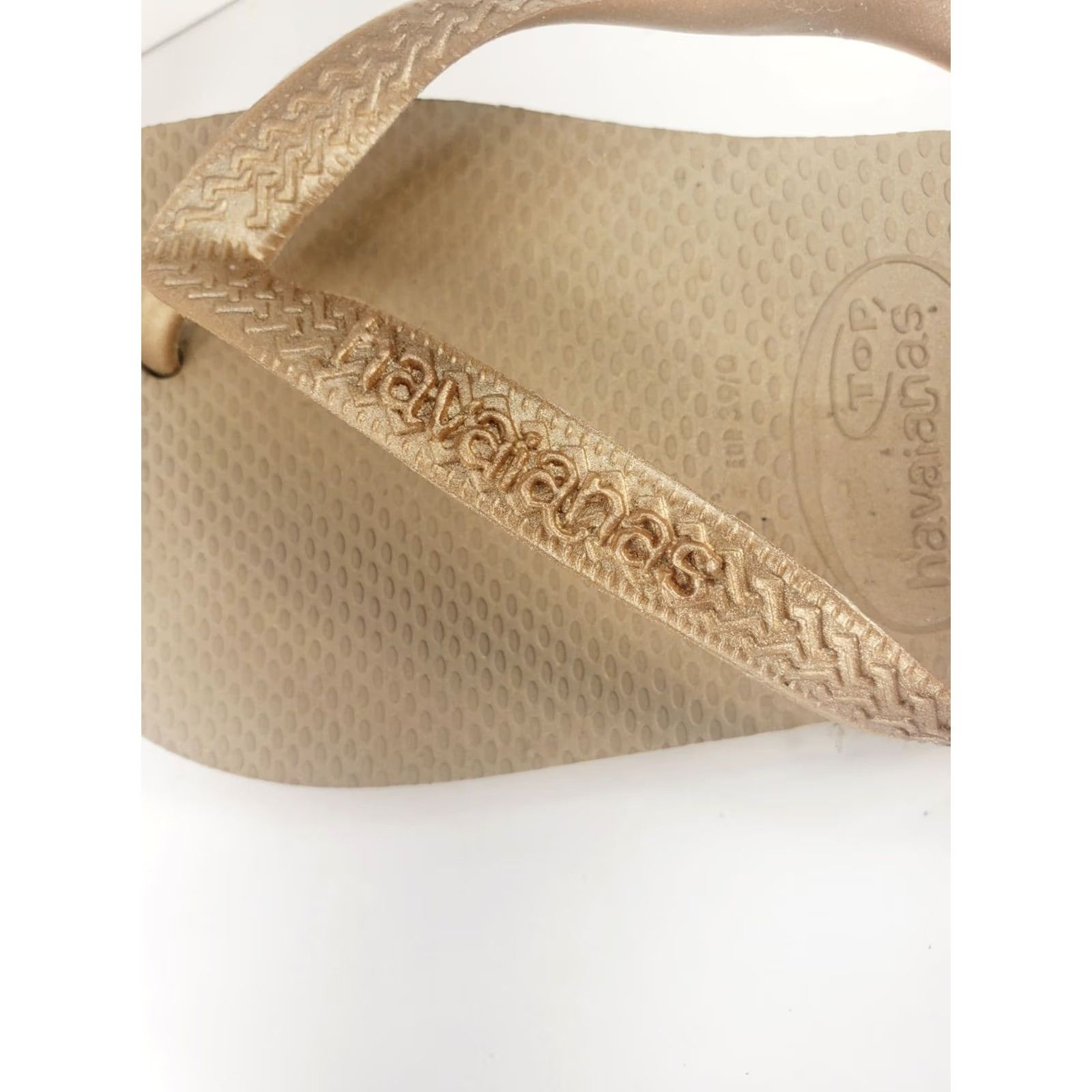 Vintage Havaianas Flip Flops Sandals Womens US 6 37/38 Gold Beach Travel Thong Flip Flop Size US 6 / IT 36 - 7 Thumbnail