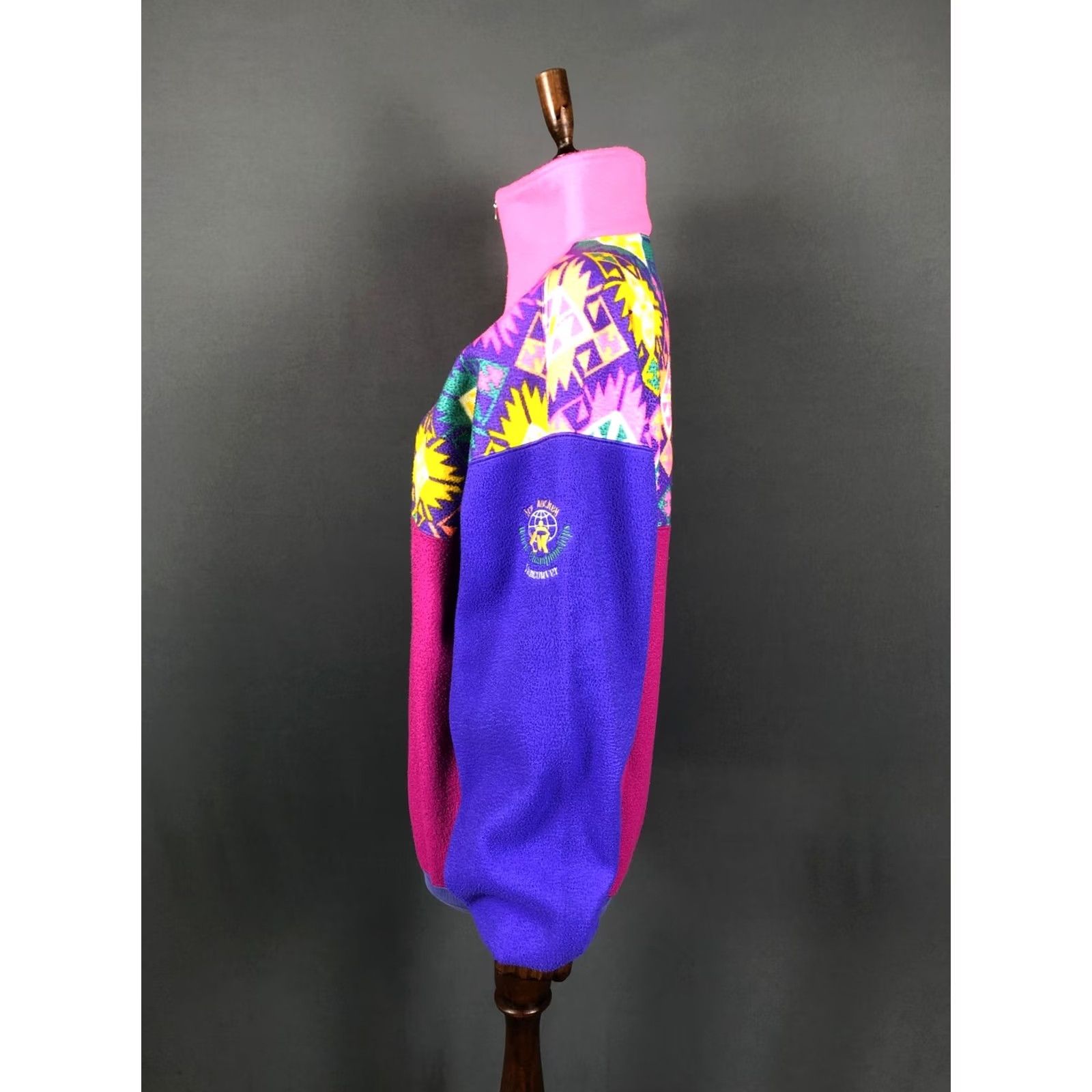 Sergio Tacchini Sergio Tacchini Jacket Geometric Multicolor Women L 1/2 Zip Short Sleeve/Long Sleeve Casual 1/2 Zip Hoodie? Size L / US 10 / IT 46 - 2 Thumbnail