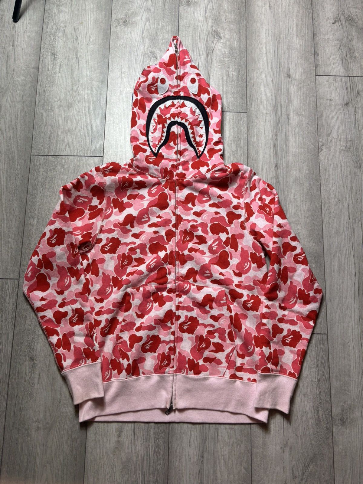 Bape A Bathing Ape Bape x Hello Kitty Camo Full Zip Hoodie | Grailed