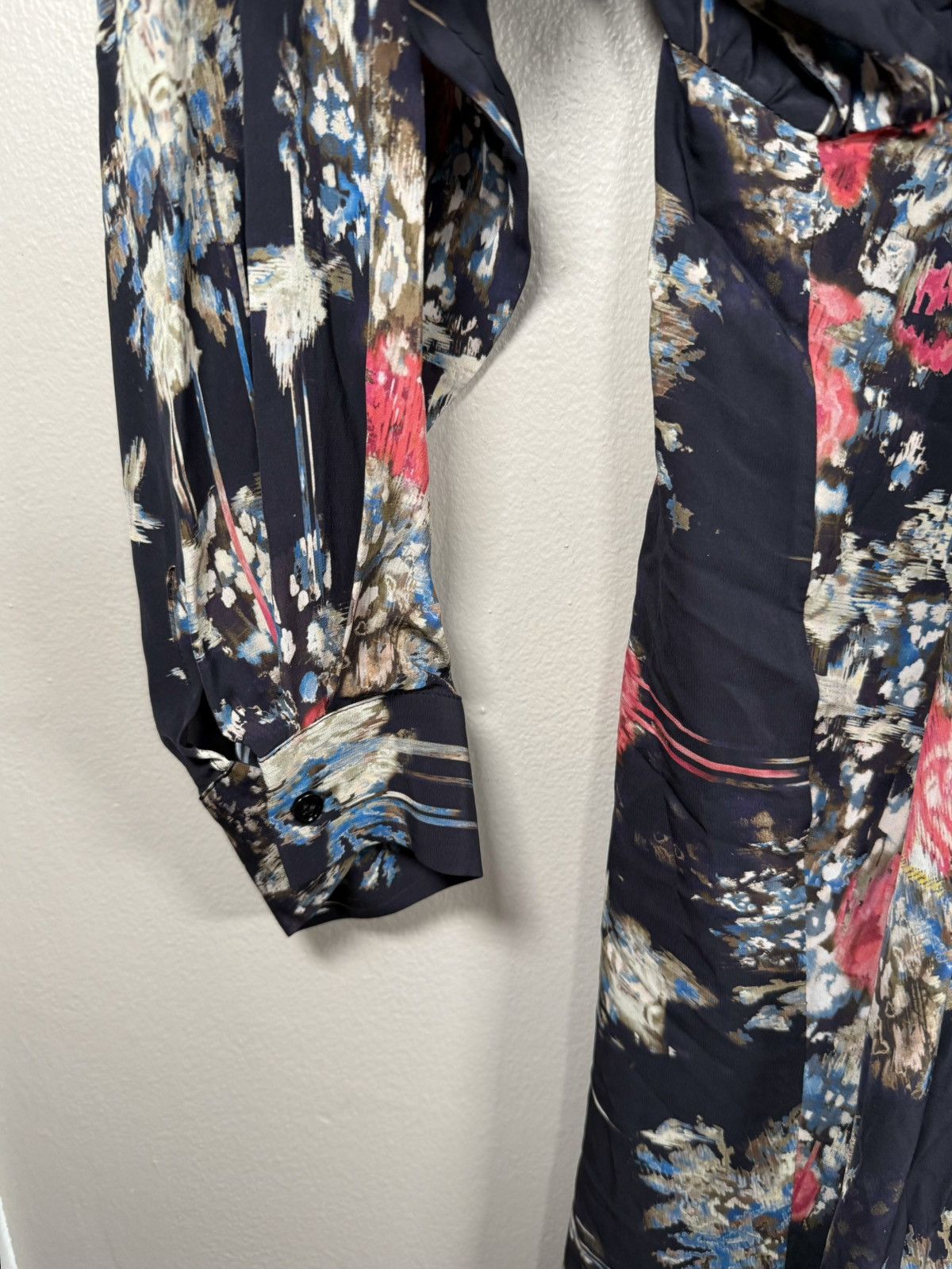 Iro IRO Paris Aleyna Floral Wrap Satin Dress $645 size38/6 US Size S / US 4 / IT 40 - 7 Thumbnail