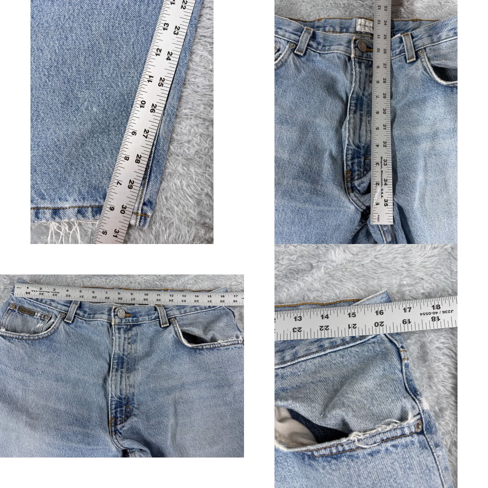 Calvin Klein VINTAGE Calvin Klein Jeans Men 36 Blue Denim Straight Fit Regular 5-Pocket Cotton Pants Blue 33x31 Filth? Size US 36 / EU 52 - 8 Thumbnail