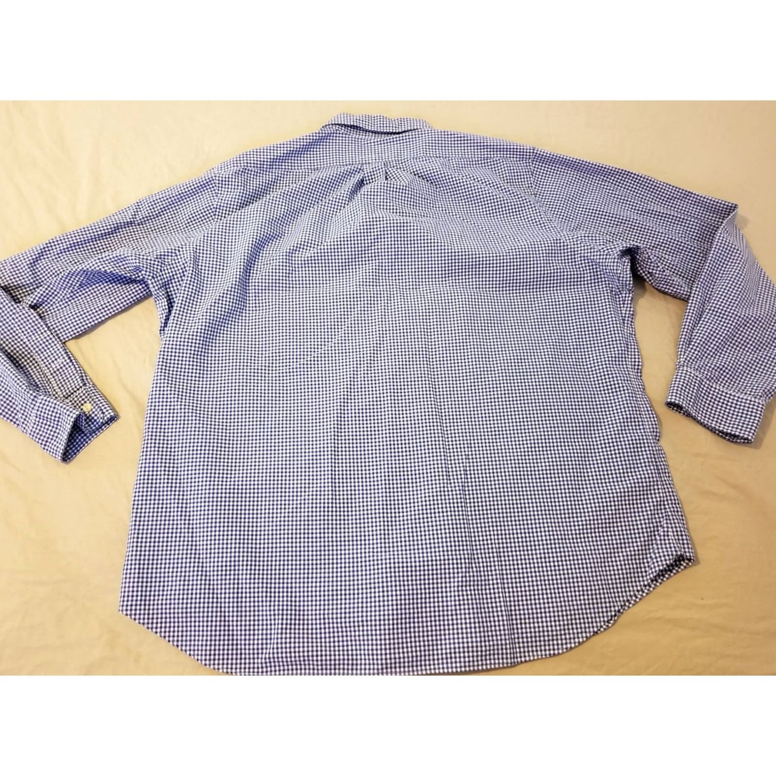 Polo Ralph Lauren Polo Ralph Lauren Shirt 2XL Navy Blue Cotton Button-Up Dress Shirt Mens Casual Size 48R - 5 Thumbnail