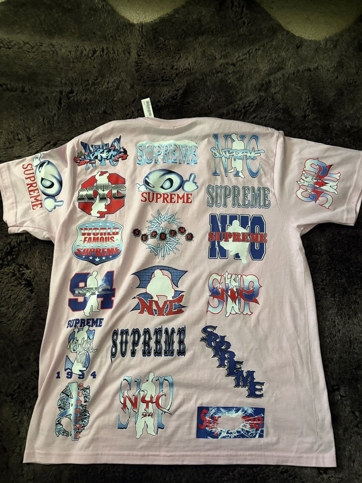 Supreme Supreme Flash Tee Light pink Size US XL / EU 56 / 4 - 2 Thumbnail