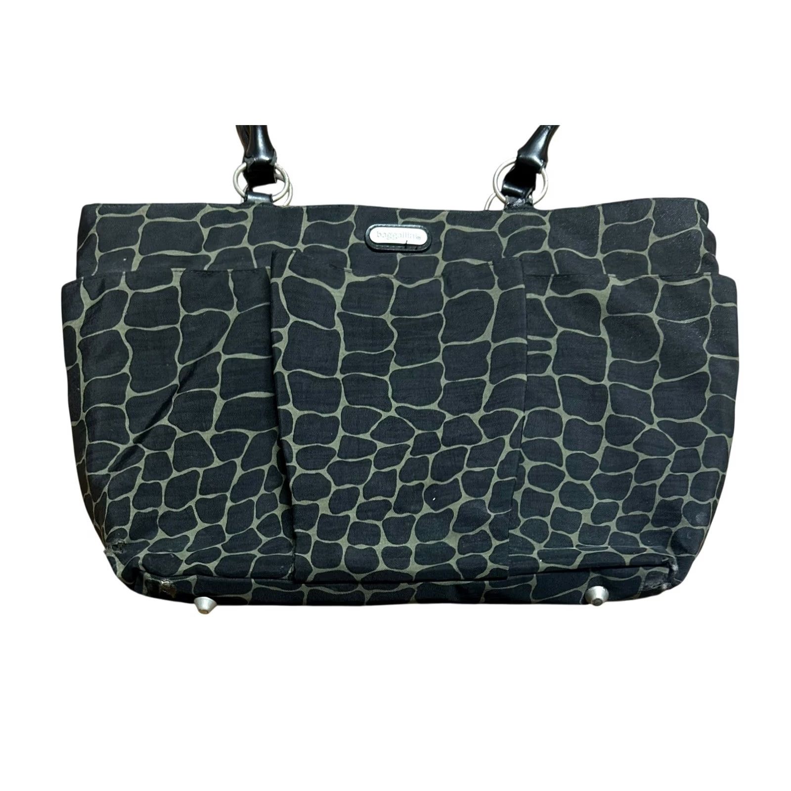 Vintage Baggallini Tote Shoulder Bag Women's Animal Print Black All Around Bag Size ONE SIZE - 2 Thumbnail
