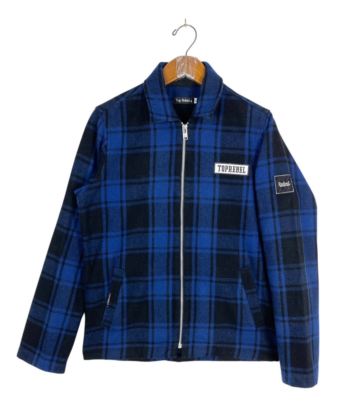 Japanese Brand Rare‼️ Top Rebel Plaid Check Pattern Wool Jacket Made Japan Size US S / EU 44-46 / 1 - 1 Thumbnail