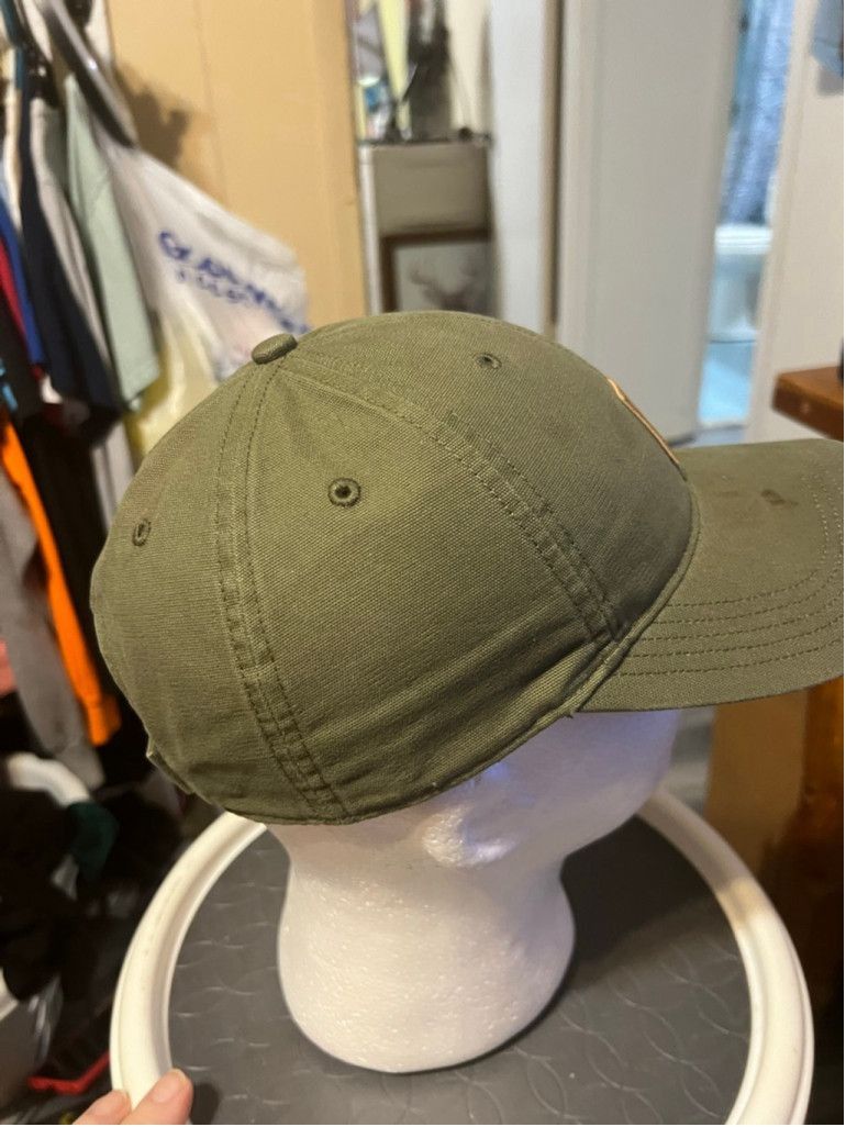 Carhartt Men's Carhartt Olive Green Tan Leather Patch Baseball Cap Size ONE SIZE - 4 Thumbnail